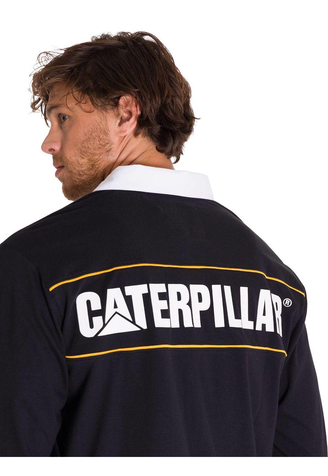 Polera Casual Lightweight Rugby Hombre Negra-6