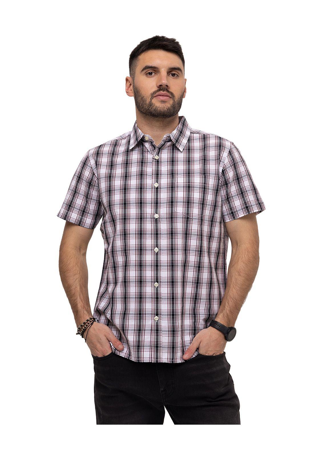 Camisa M/C Foundation Ss Shirt Blanco Hombre-0