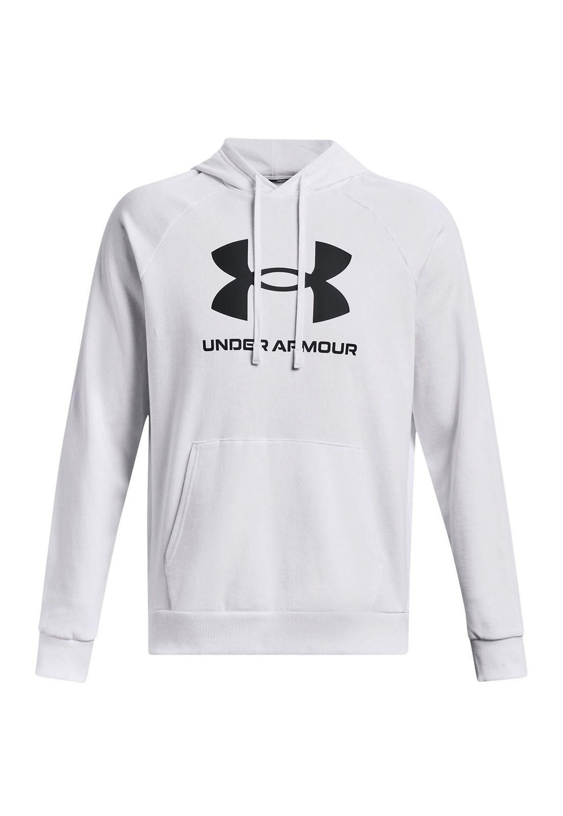 Polerón UA Rival Fleece para hombre Blanco-0