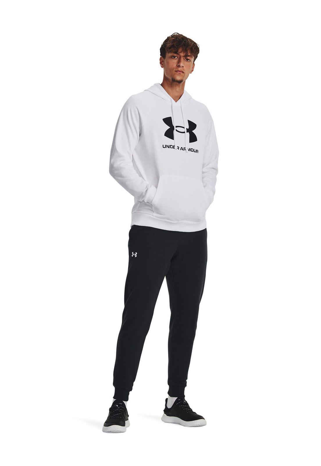 Polerón UA Rival Fleece para hombre Blanco-5