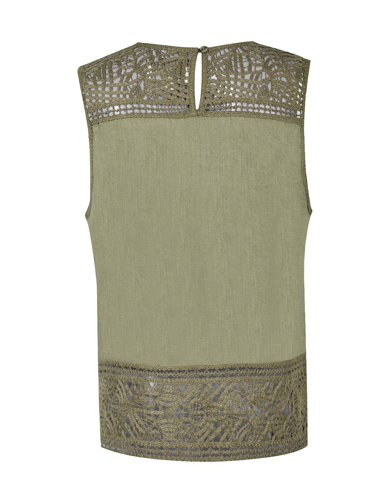 Blusa Lino Orgánico Verde Mele Mujer -1