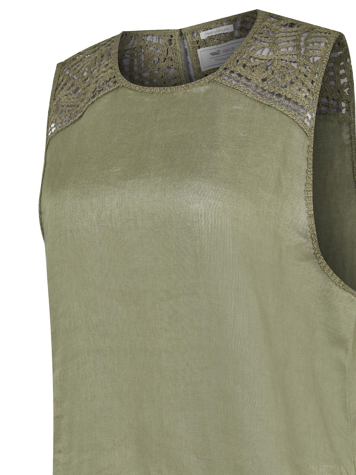 Blusa Lino Orgánico Verde Mele Mujer -3