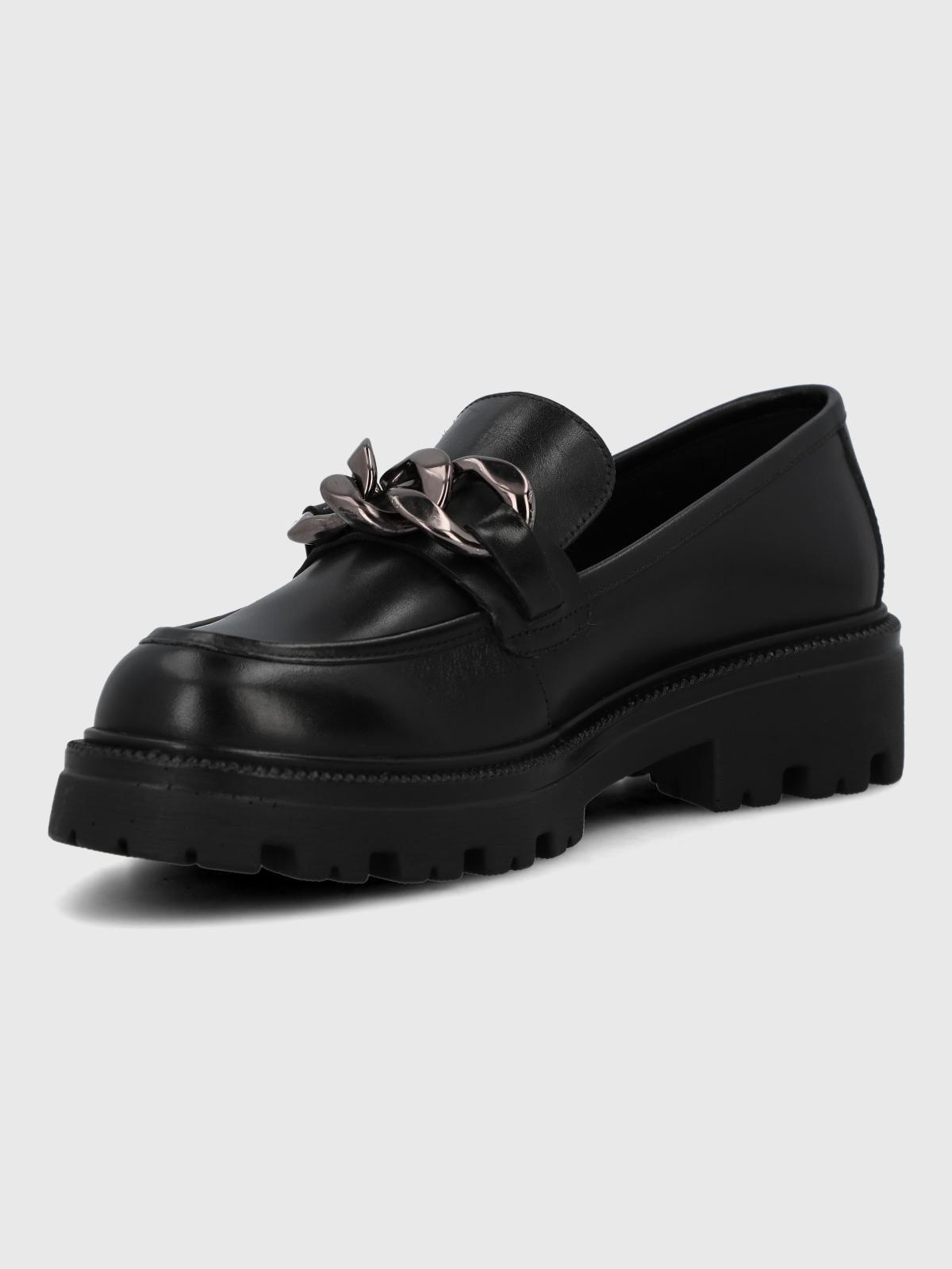 Mocasin Cuero Mujer Lively Negro-5