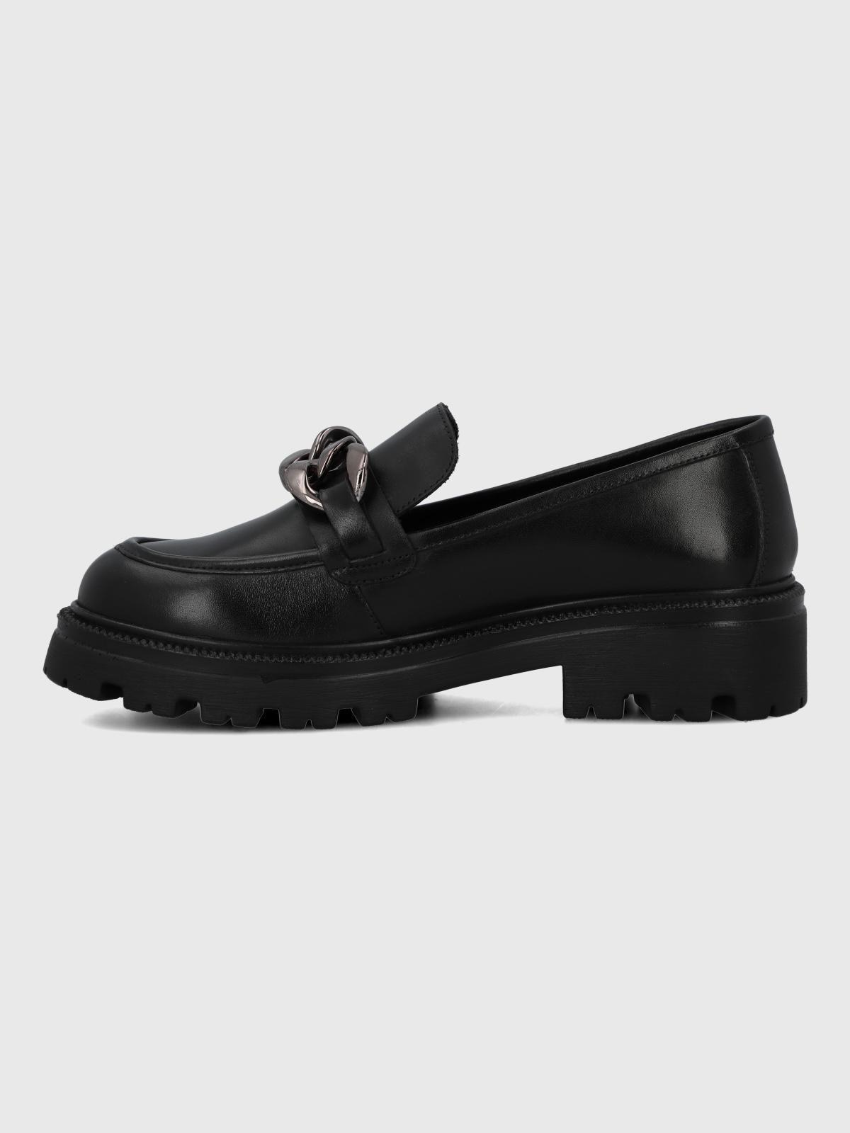 Mocasin Cuero Mujer Lively Negro-4
