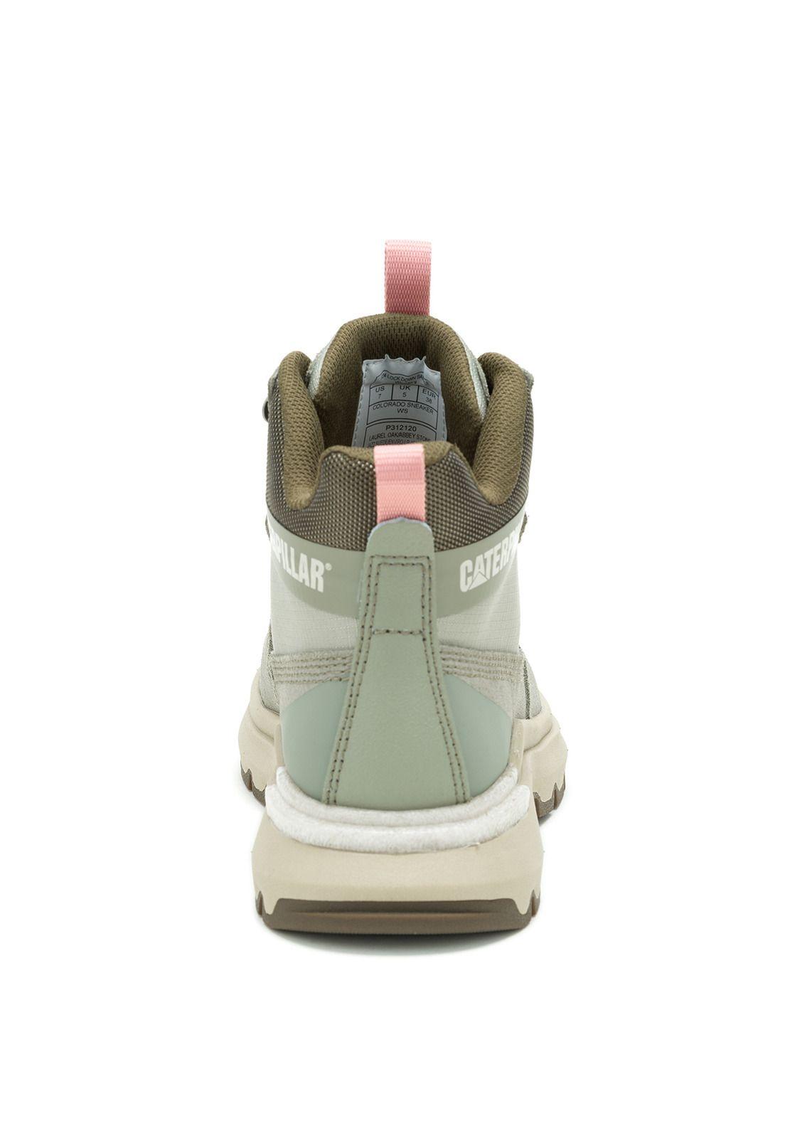 Zapatilla con caña Mujer Colorado Sneaker Verde -5