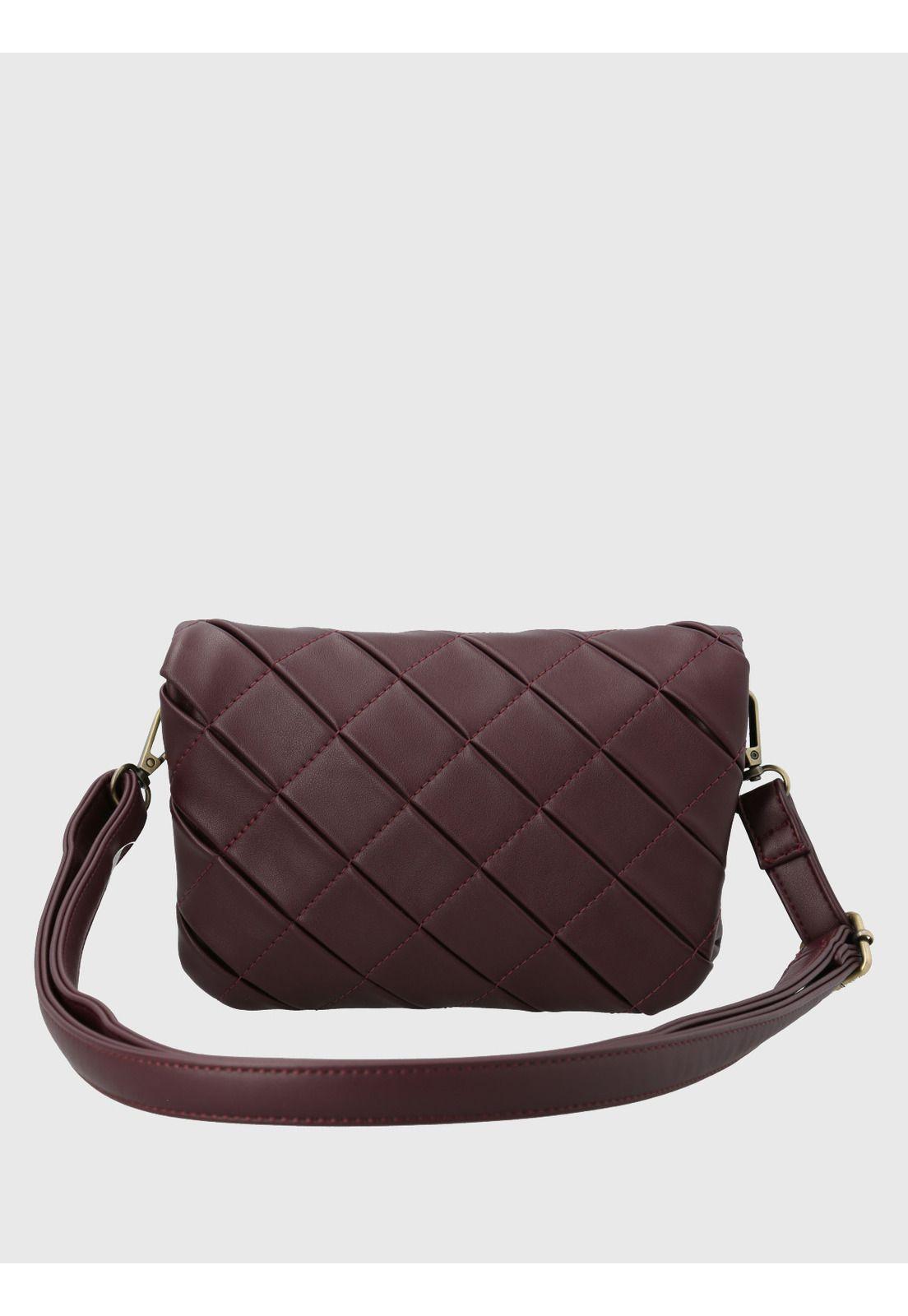 Cartera Ecocuero Mujer Trini Cross Rojo-2