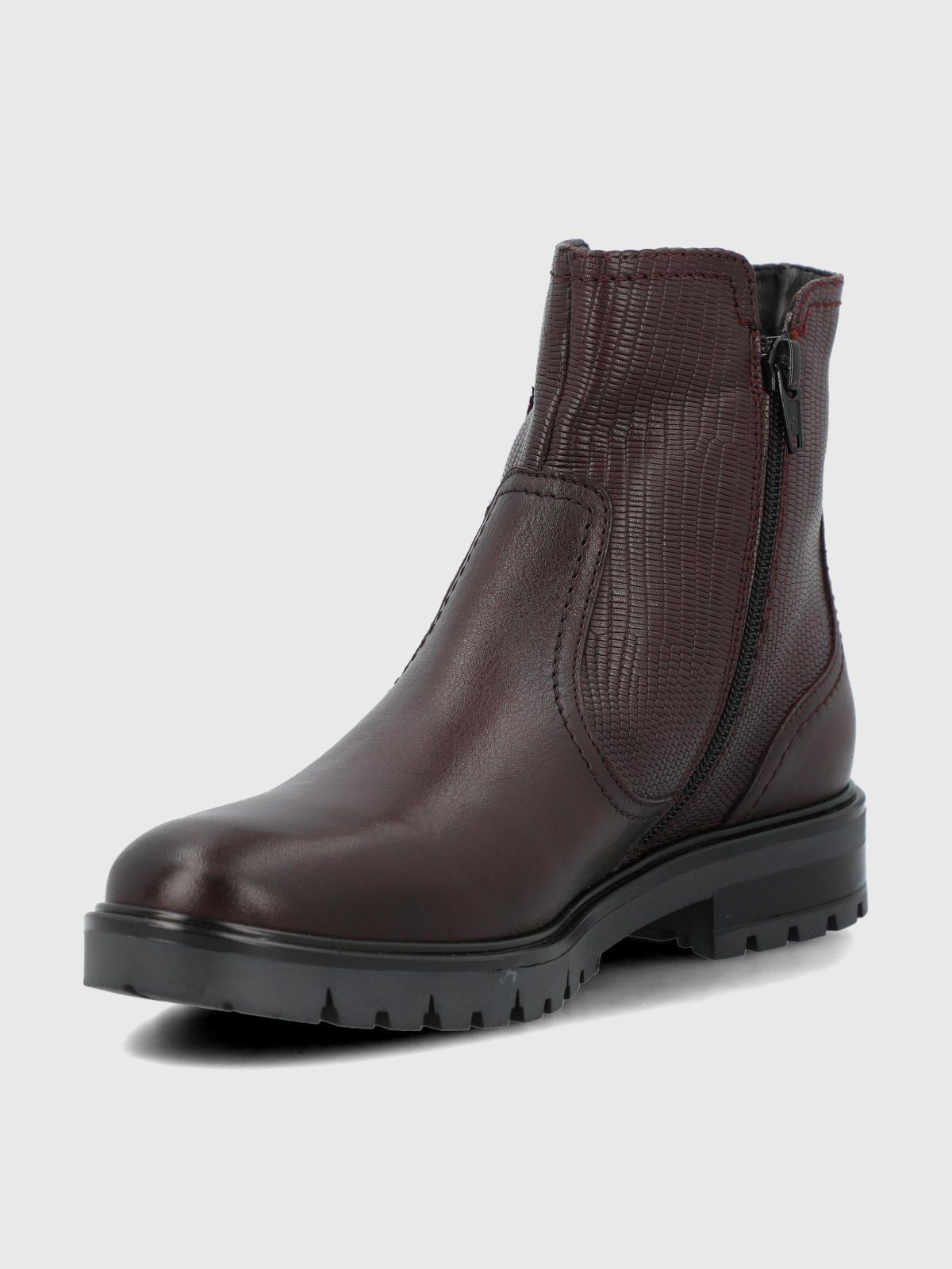 Botin Cuero Mujer Briller Burdeo-5