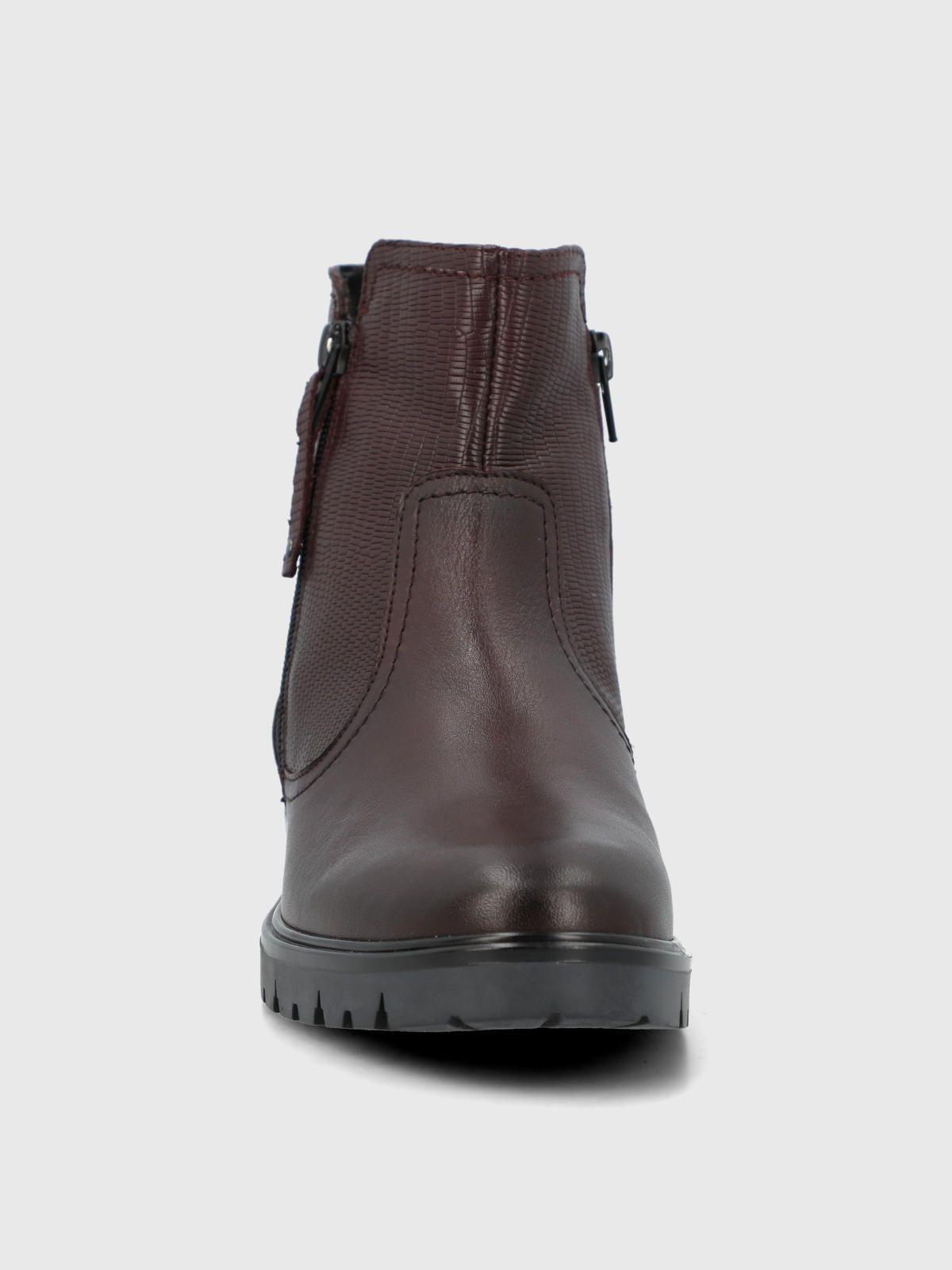 Botin Cuero Mujer Briller Burdeo-3
