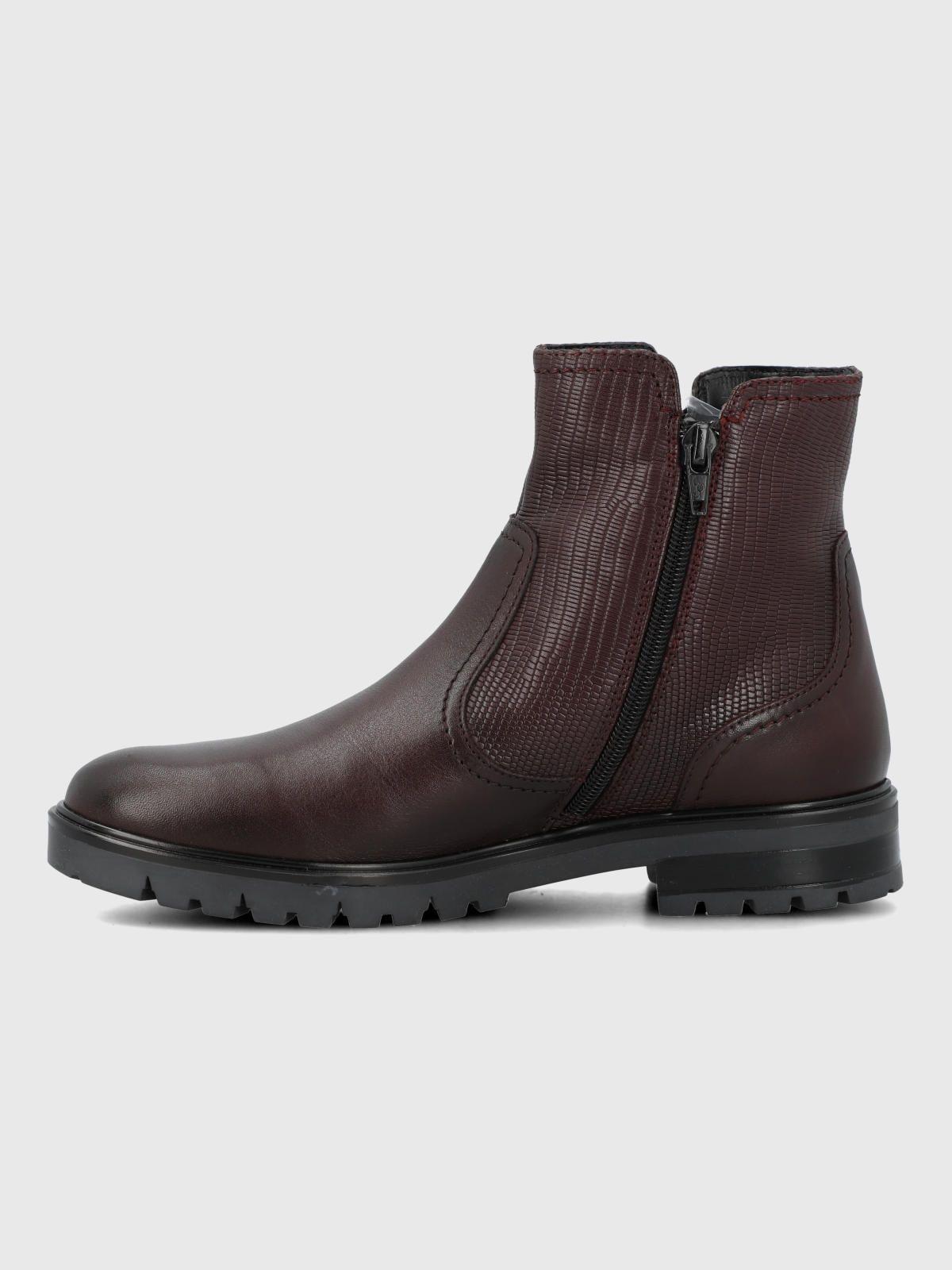 Botin Cuero Mujer Briller Burdeo-4