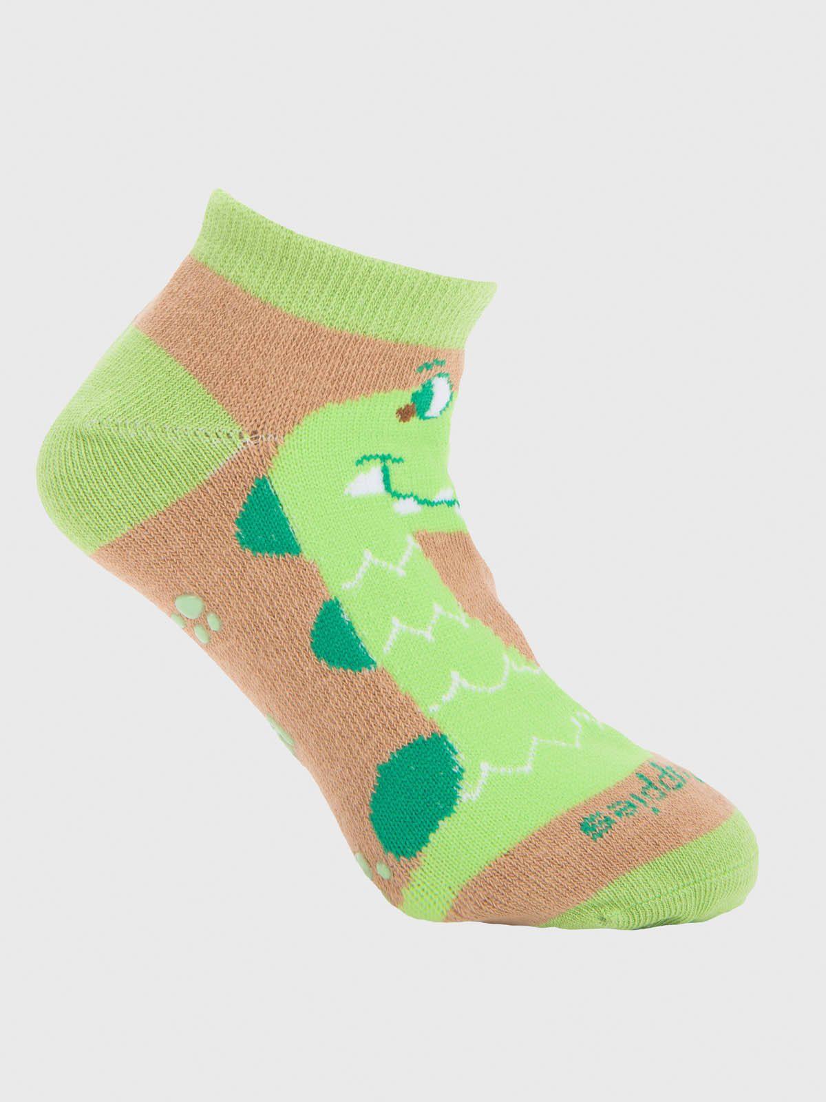 Calcetin Algodón Niño Ped Dino Verde-0