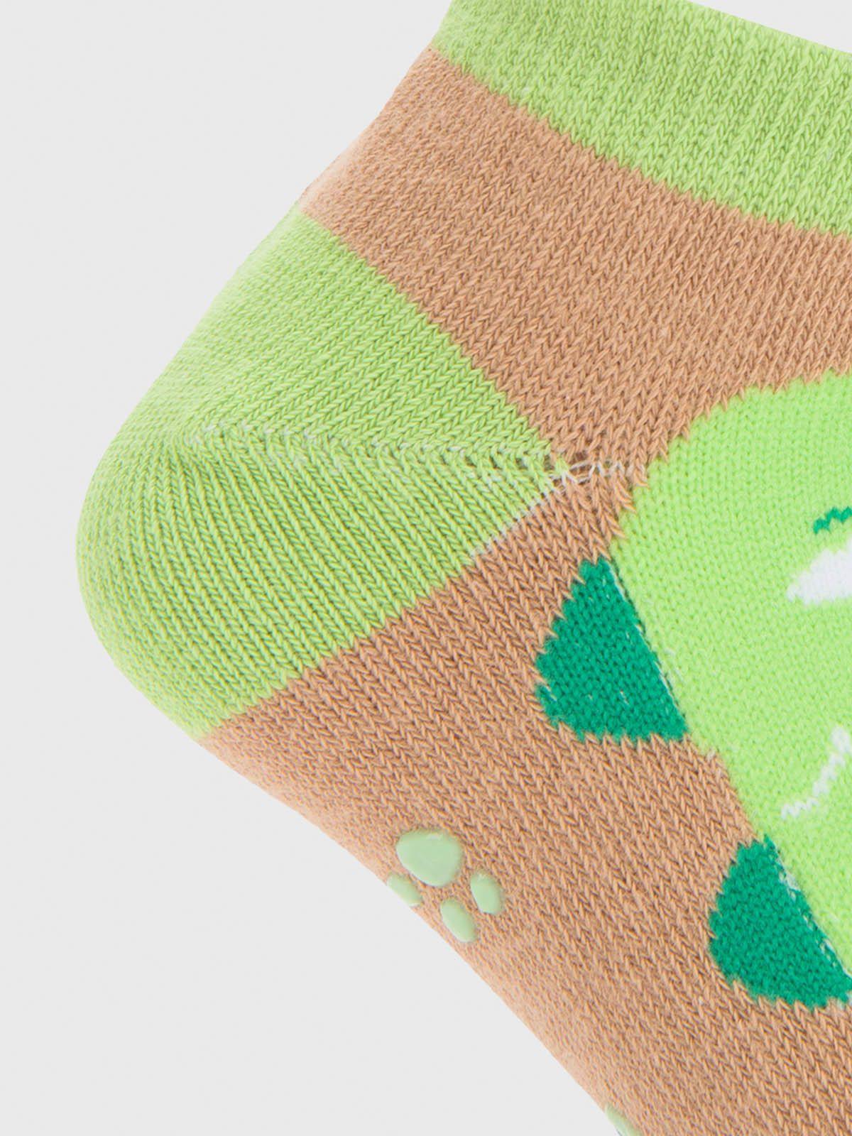 Calcetin Algodón Niño Ped Dino Verde-3