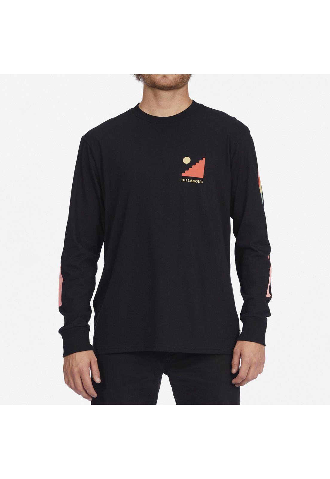 Polera M/L Hombre Stairway Negro-0