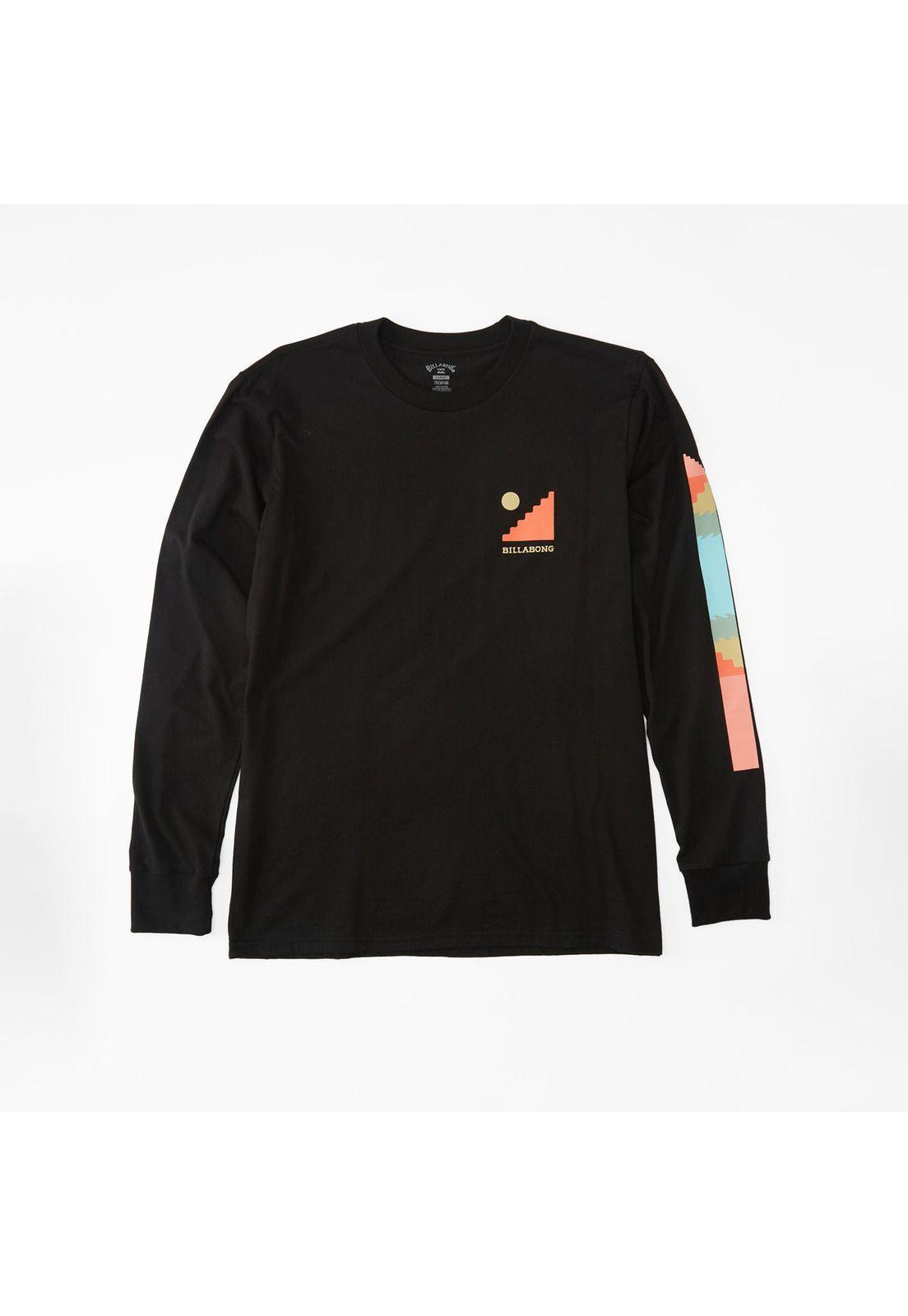 Polera M/L Hombre Stairway Negro-4