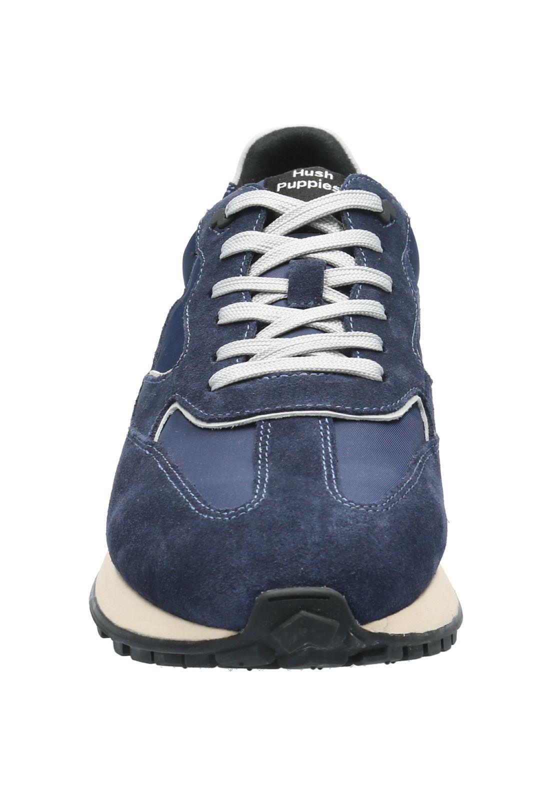 Zapatilla Cuero Hombre Gante Azul-3