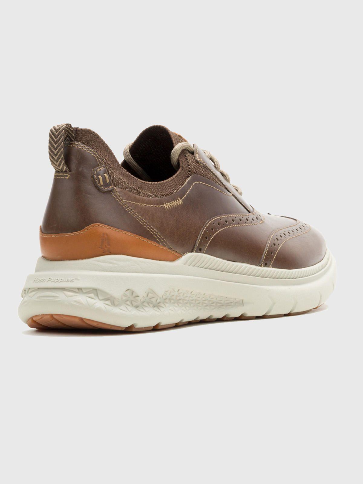 Zapato Cuero Hombre Excel Wingtip Café-3