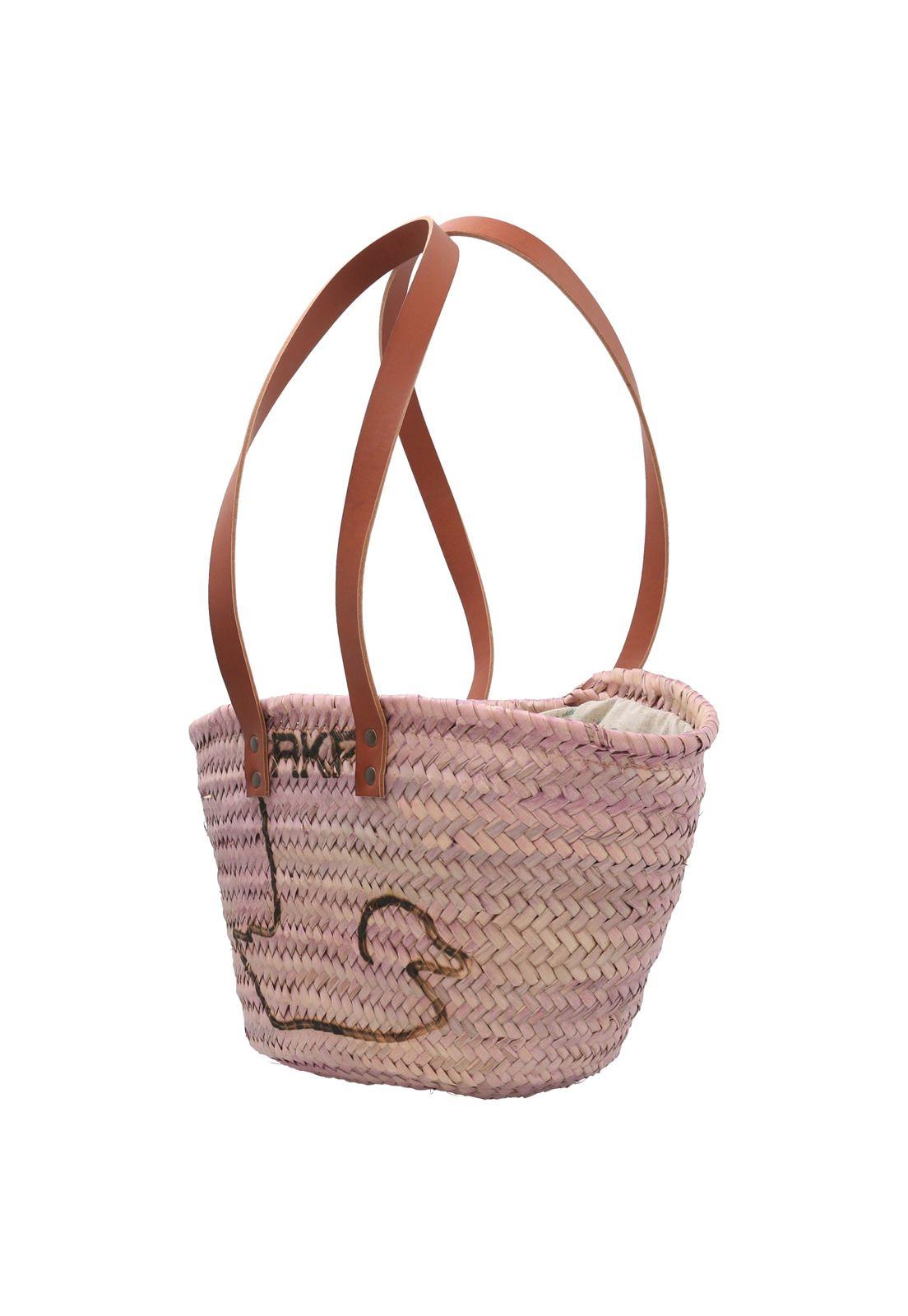Cartera Rafia Mujer RKF Valencia Rosado-1