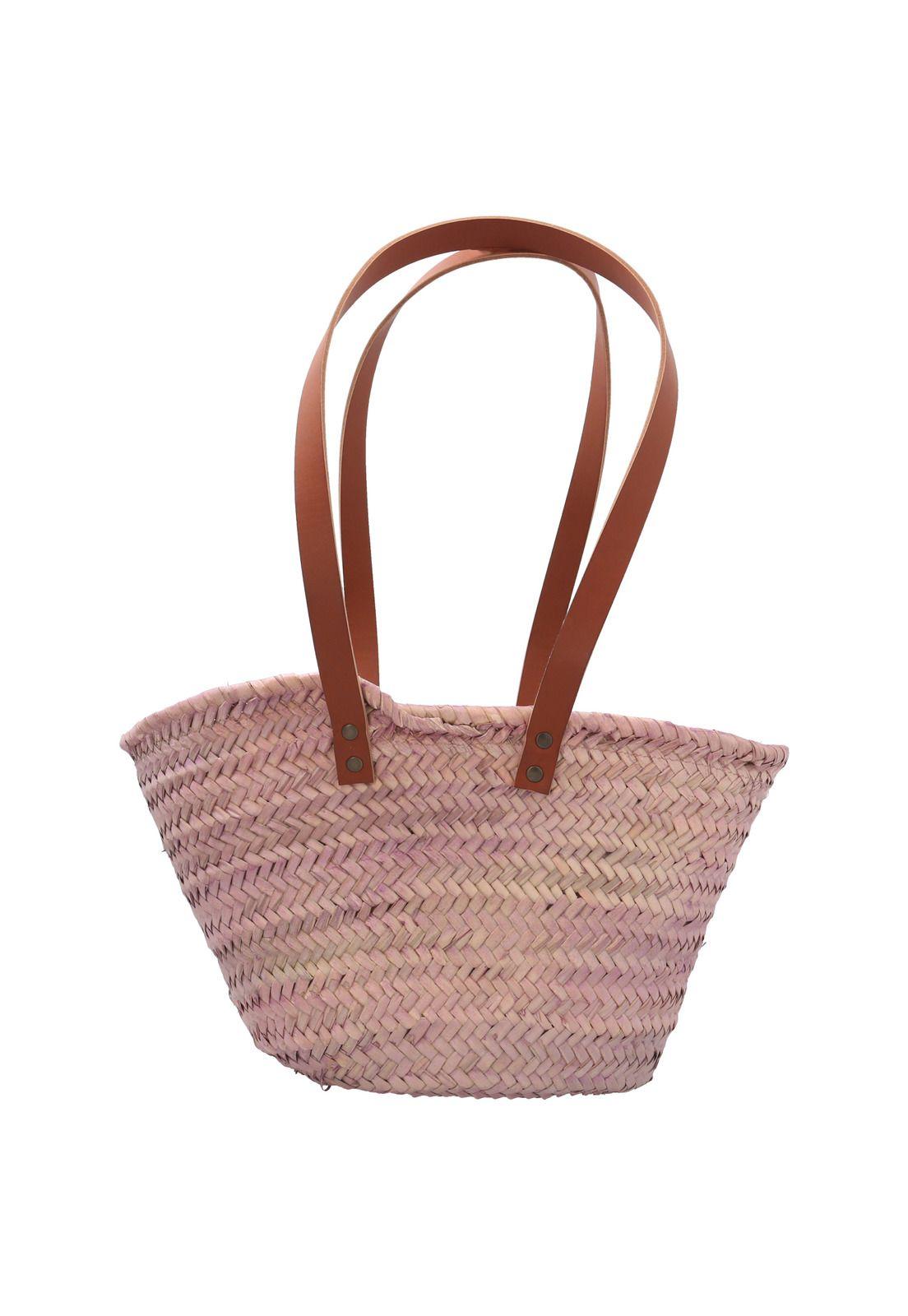 Cartera Rafia Mujer RKF Valencia Rosado-2