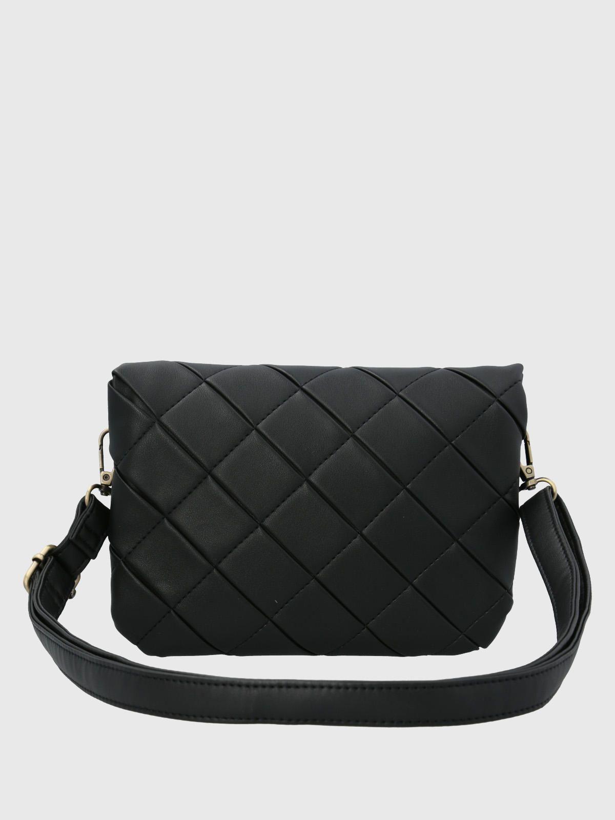 Cartera Ecocuero Mujer Trini Cross Negro-2