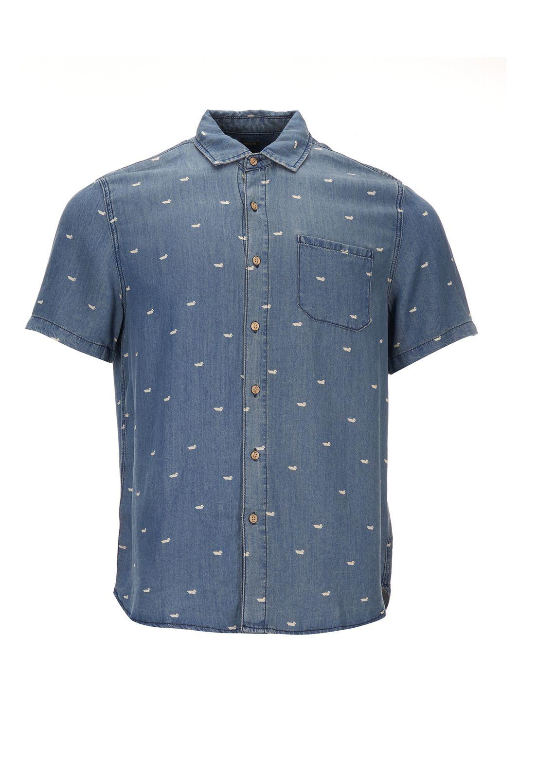 Camisa Tencel Hombre Denimprint Azul-0