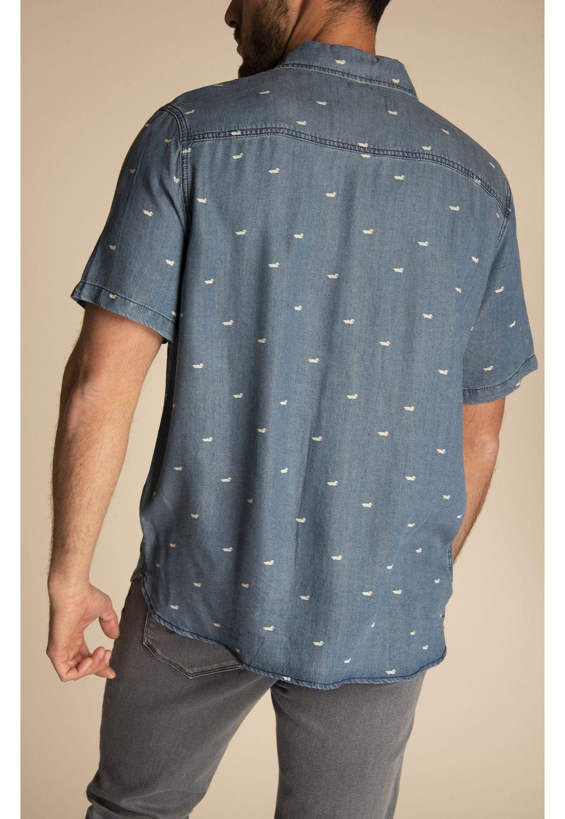 Camisa Tencel Hombre Denimprint Azul-6