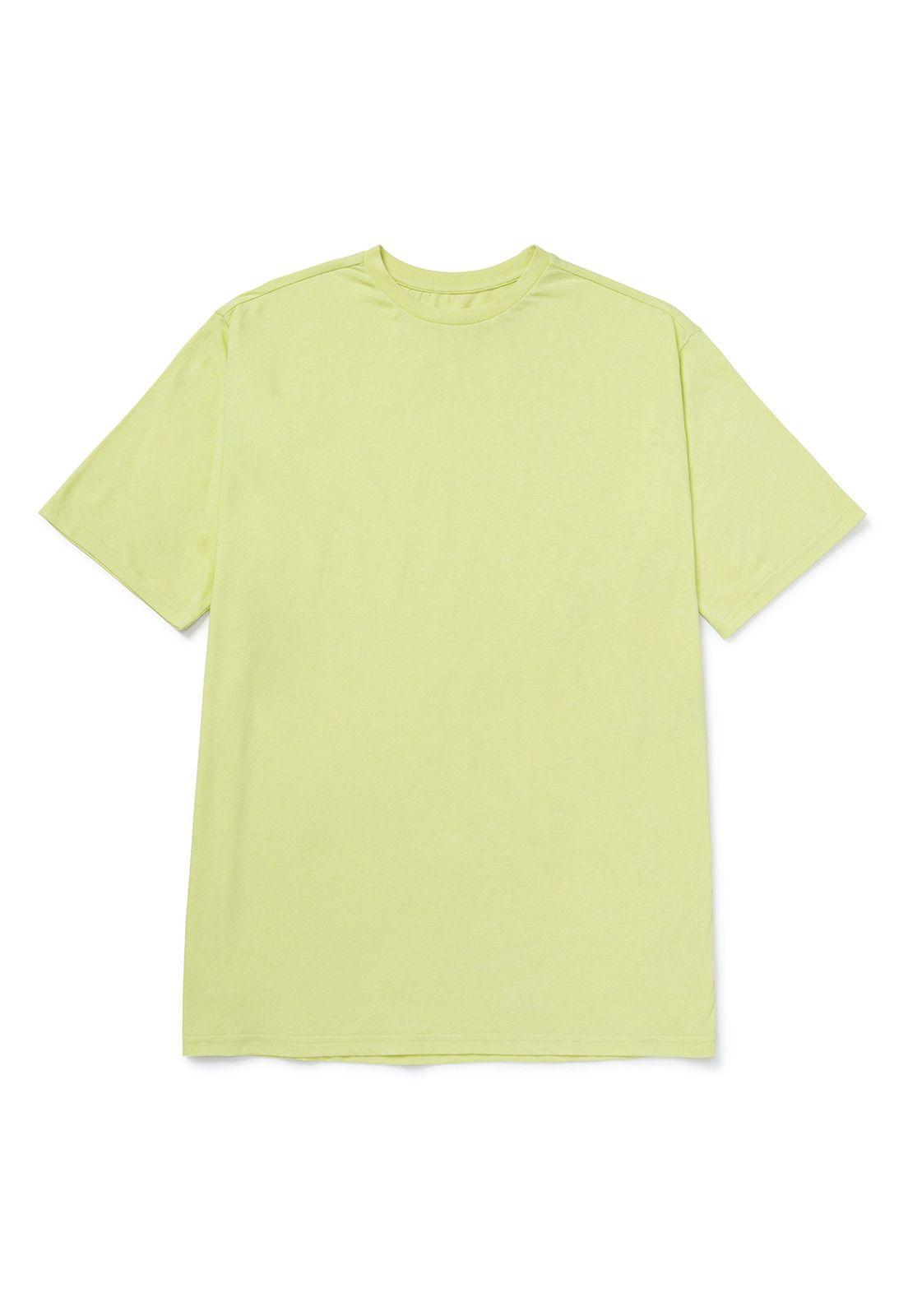 Polera Manga Corta Mujer W V-Neck Graphic3 Amarillo-1