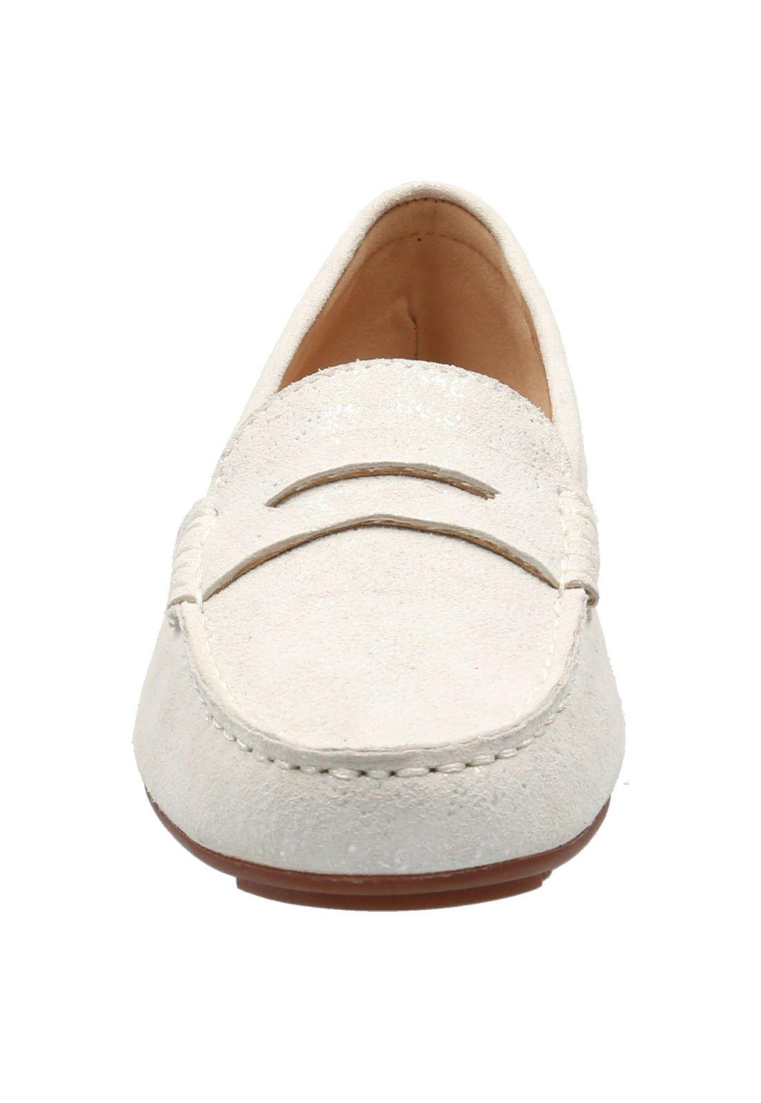 Mocasin Cuero Mujer Band Blanco-2