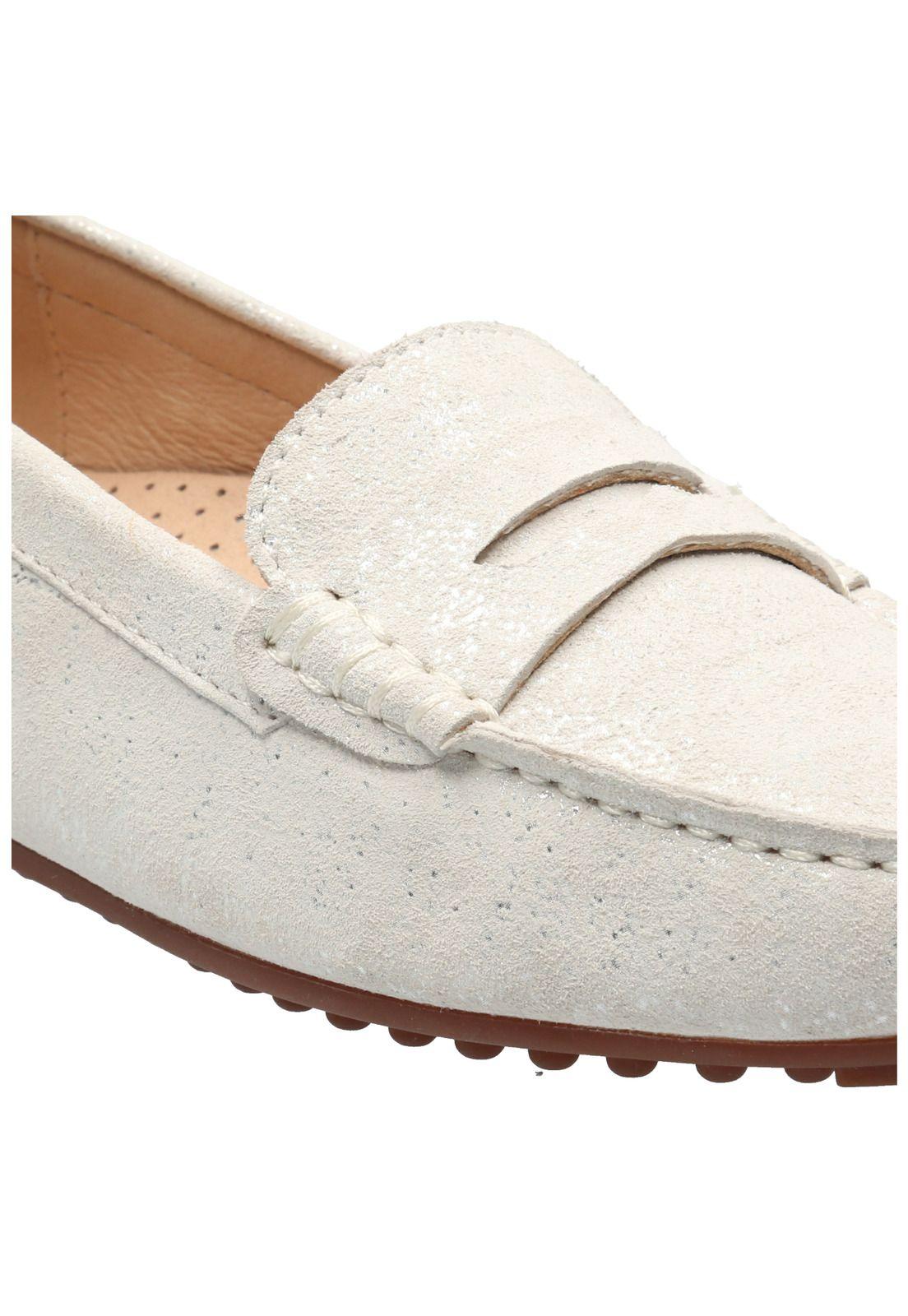 Mocasin Cuero Mujer Band Blanco-6