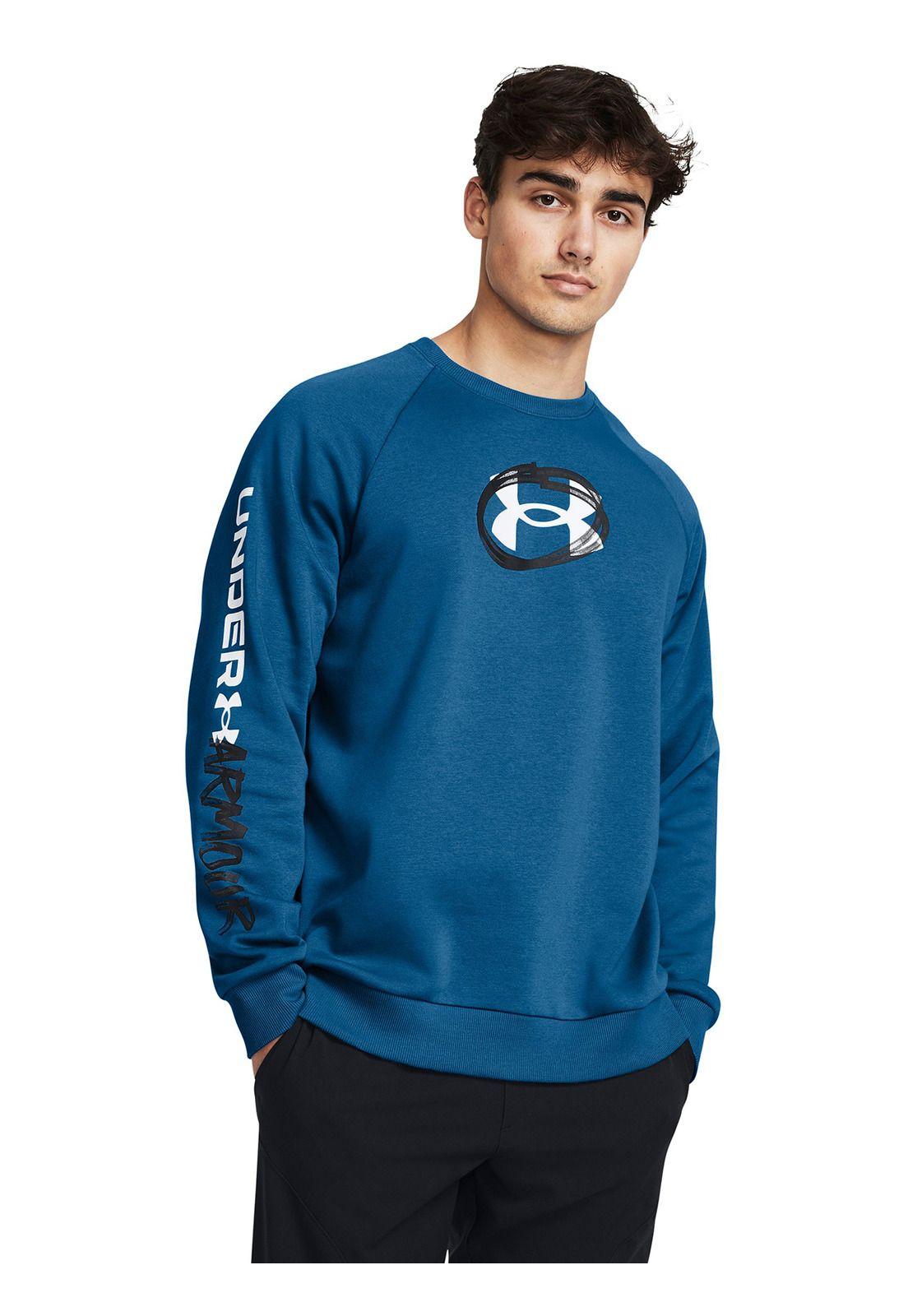 Polerón Rival Fleece Multiprnt hombre Azul-0