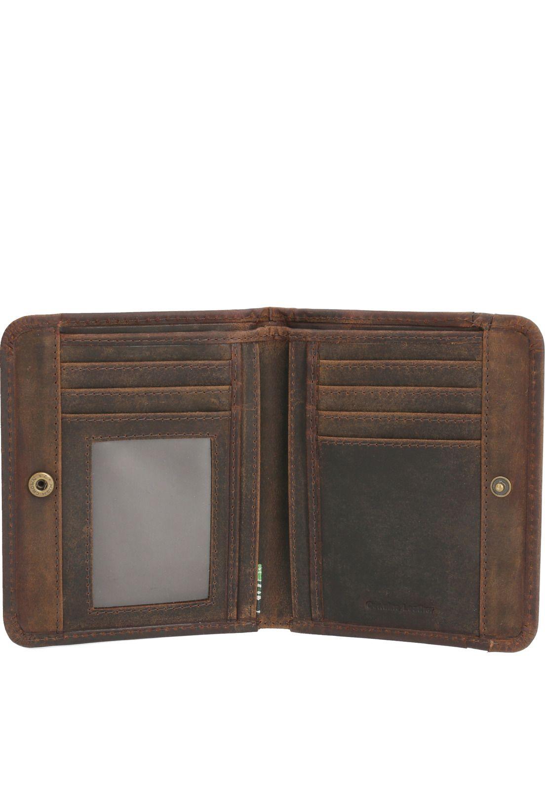 Billetera Cuero Unisex Ohu Indo Café-2