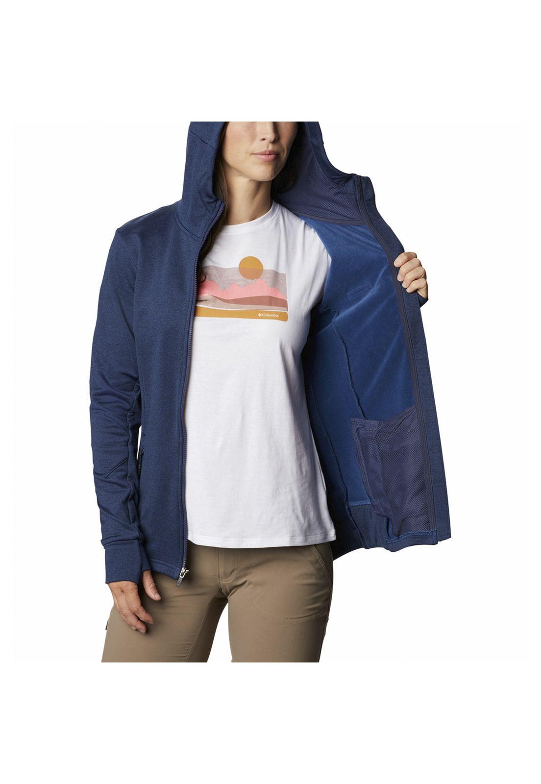 Polerón Mujer Windgates Tech Fleec Azul-5