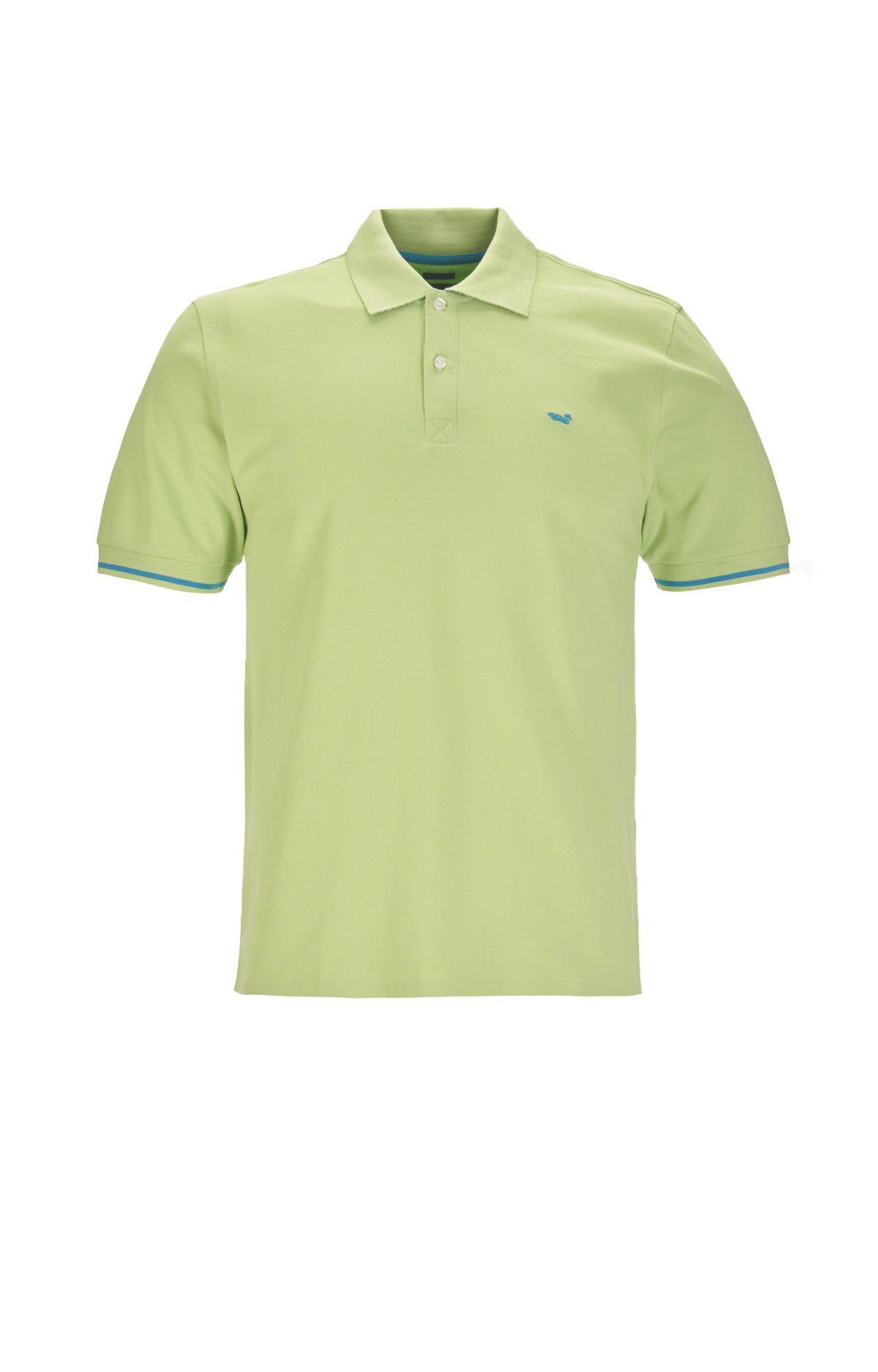 Polera Algodón Pima Piq Hombre Mitchell Verde-0