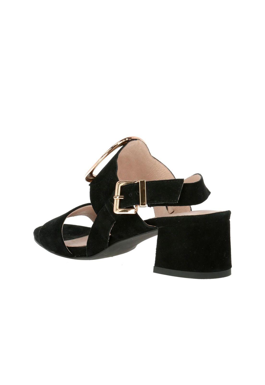 Sandalia Cuero Feelings Negro-4