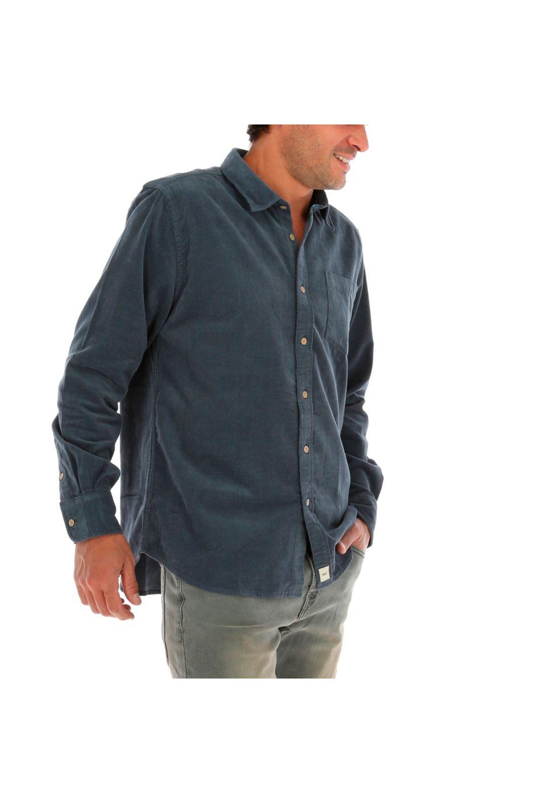 Camisa Corduroy Rockford Azul-3