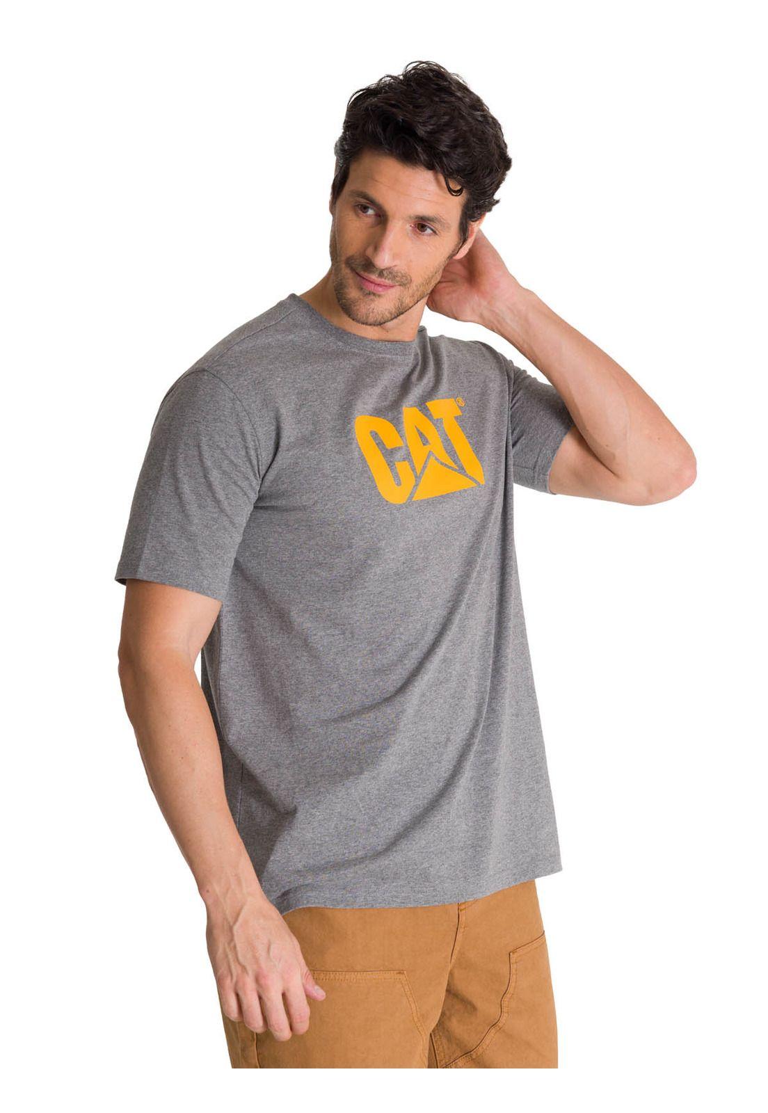 Polera Manga Corta Hombre Logo Gris-0