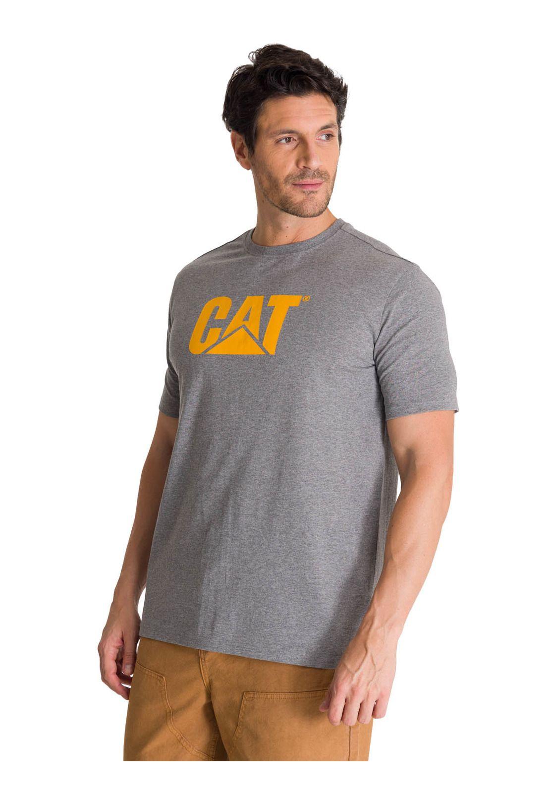 Polera Manga Corta Hombre Logo Gris-1