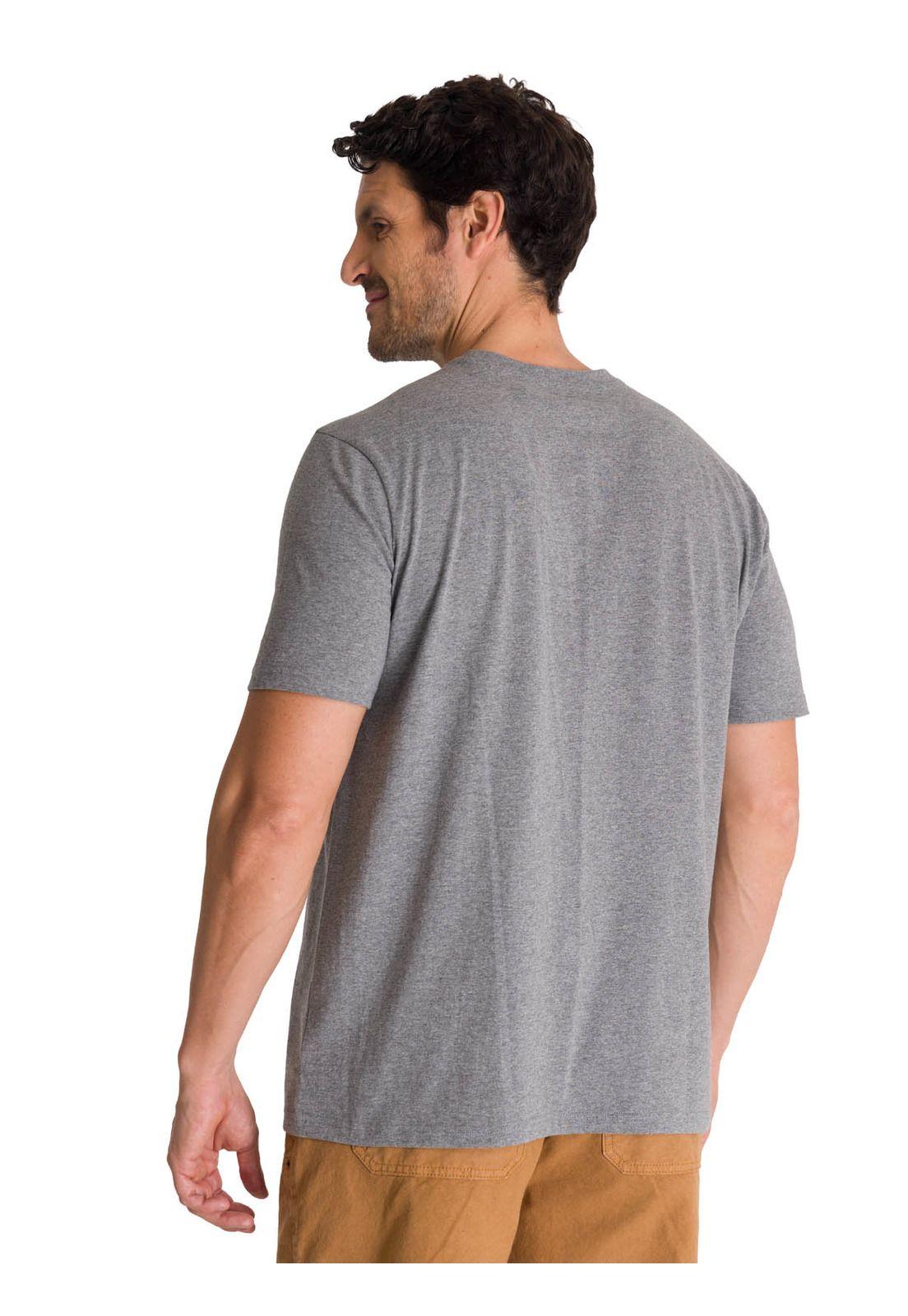 Polera Manga Corta Hombre Logo Gris-3