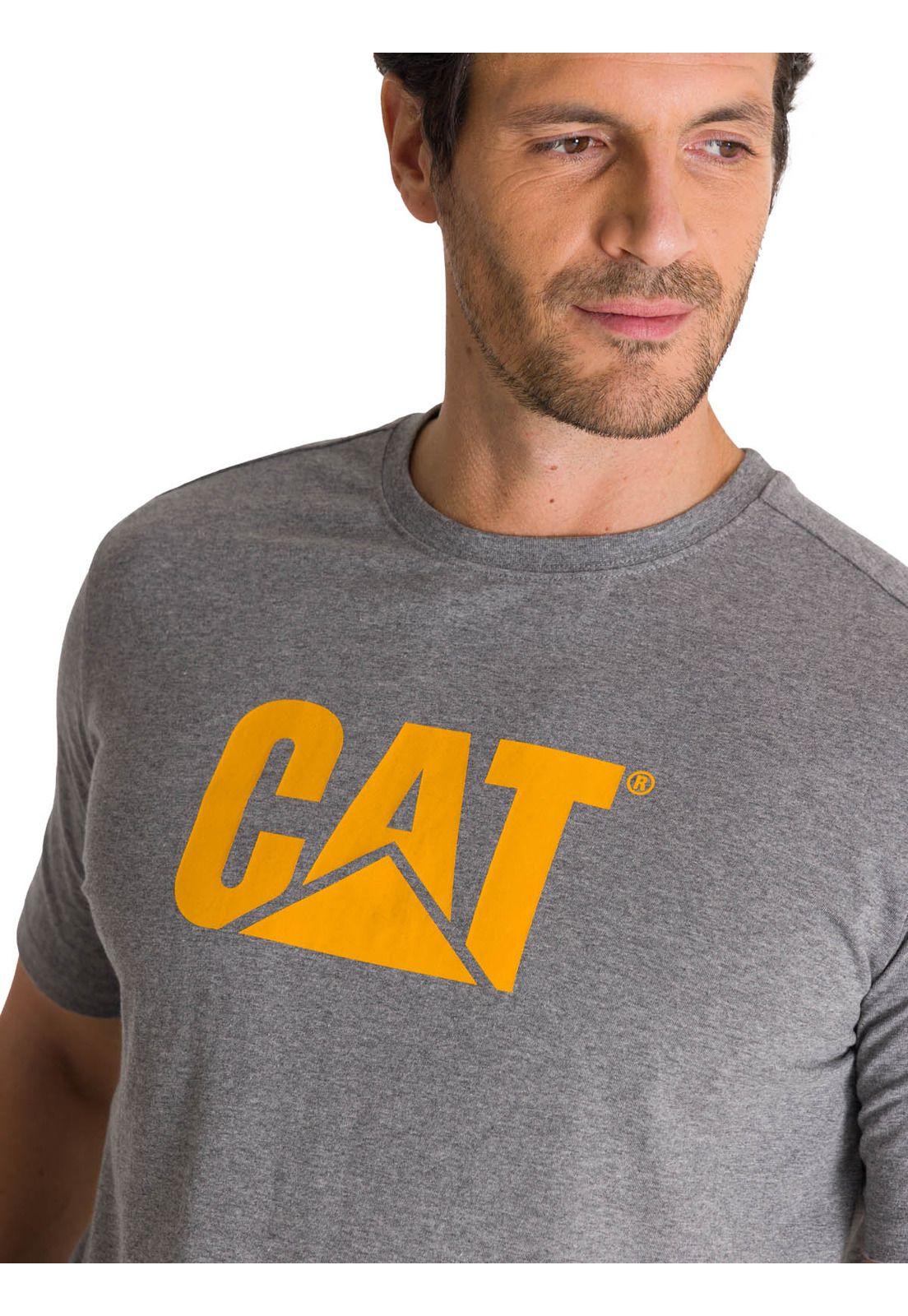 Polera Manga Corta Hombre Logo Gris-4