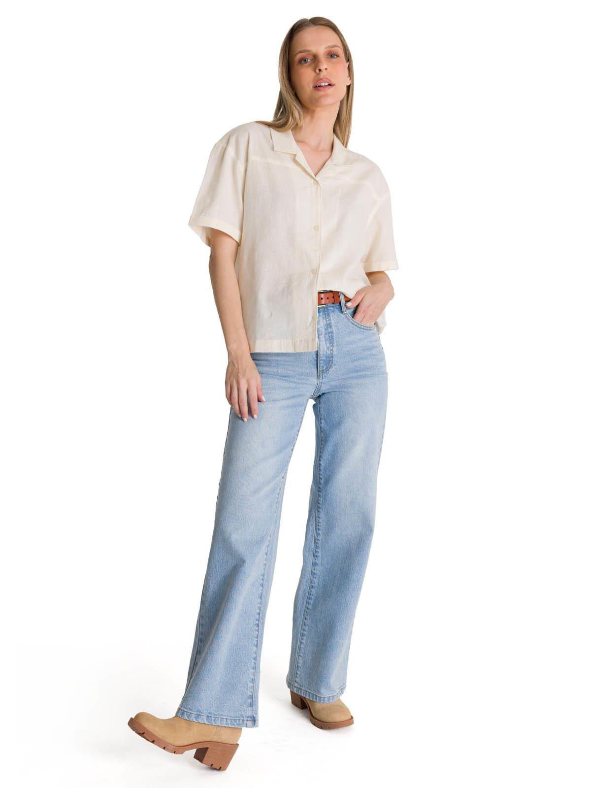 Jeans Mujer Denim Wide Leg Azul-6