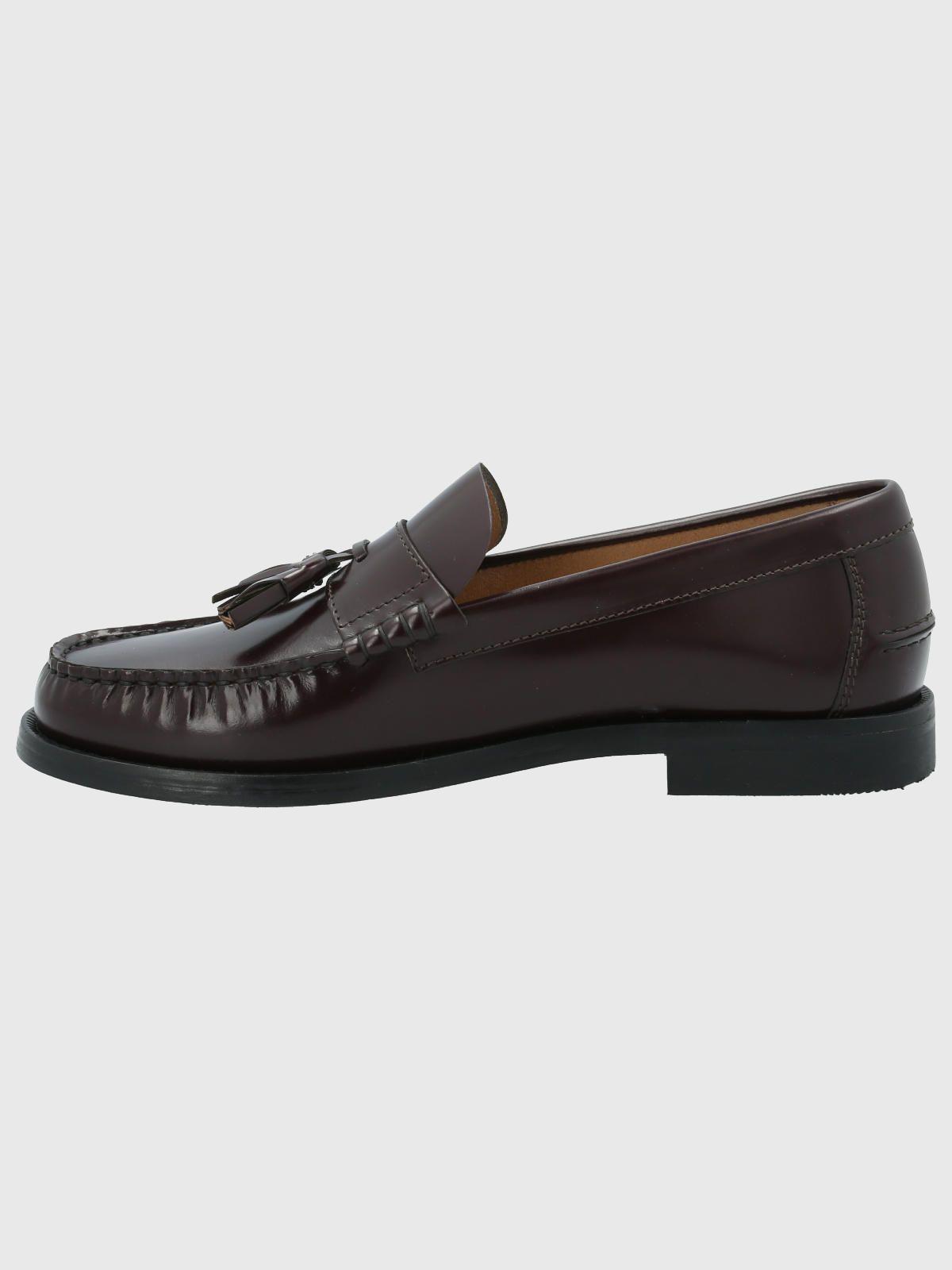 Mocasín Cuero Hombre Cerata Burdeo-5