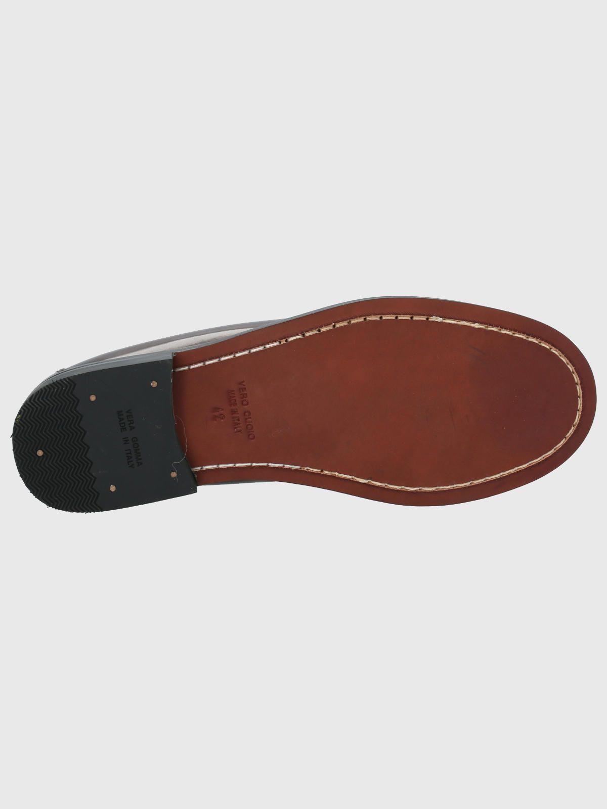 Mocasín Cuero Hombre Cerata Burdeo-7