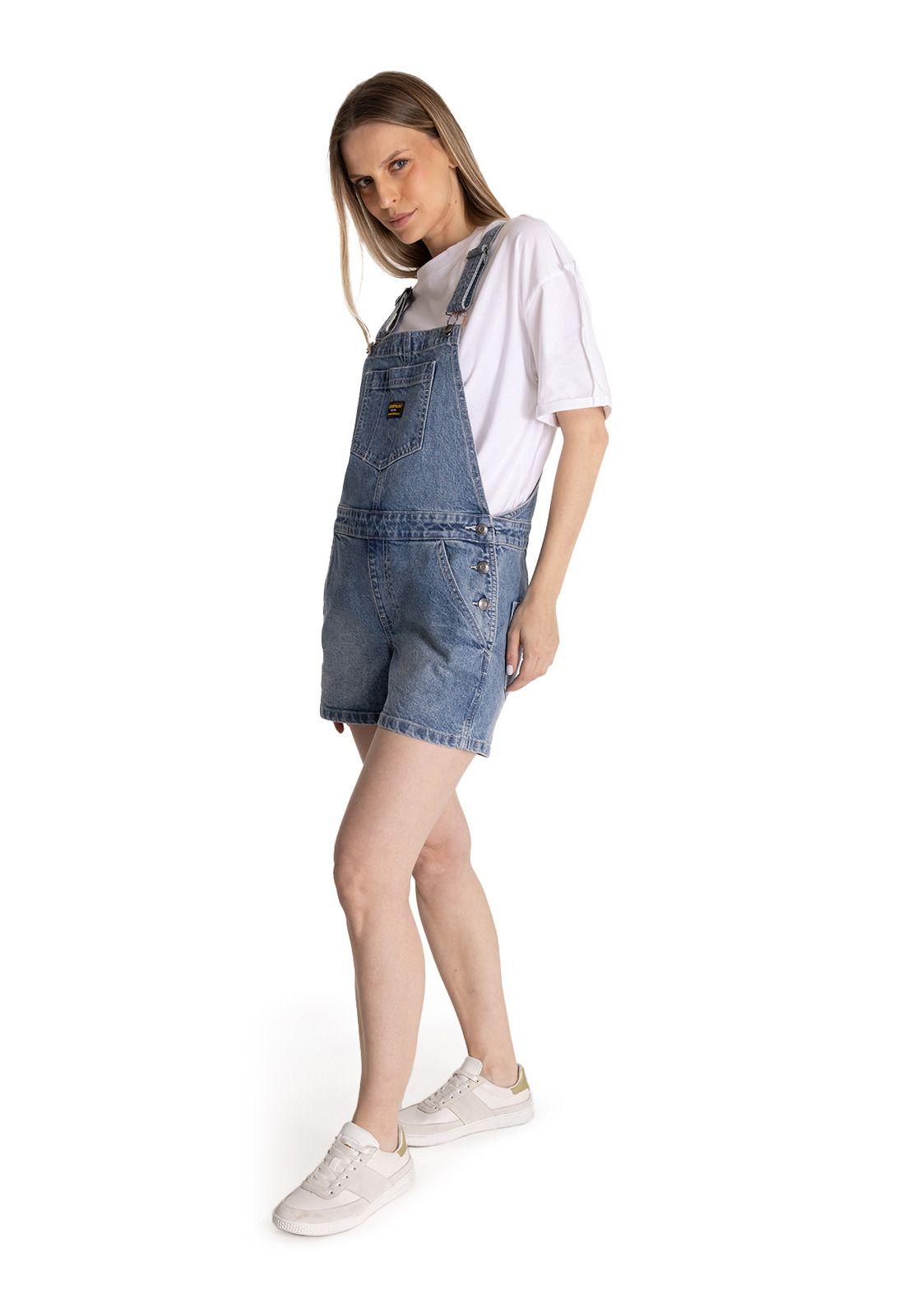 Jardinera Denim Mujer Heritage Azul-1