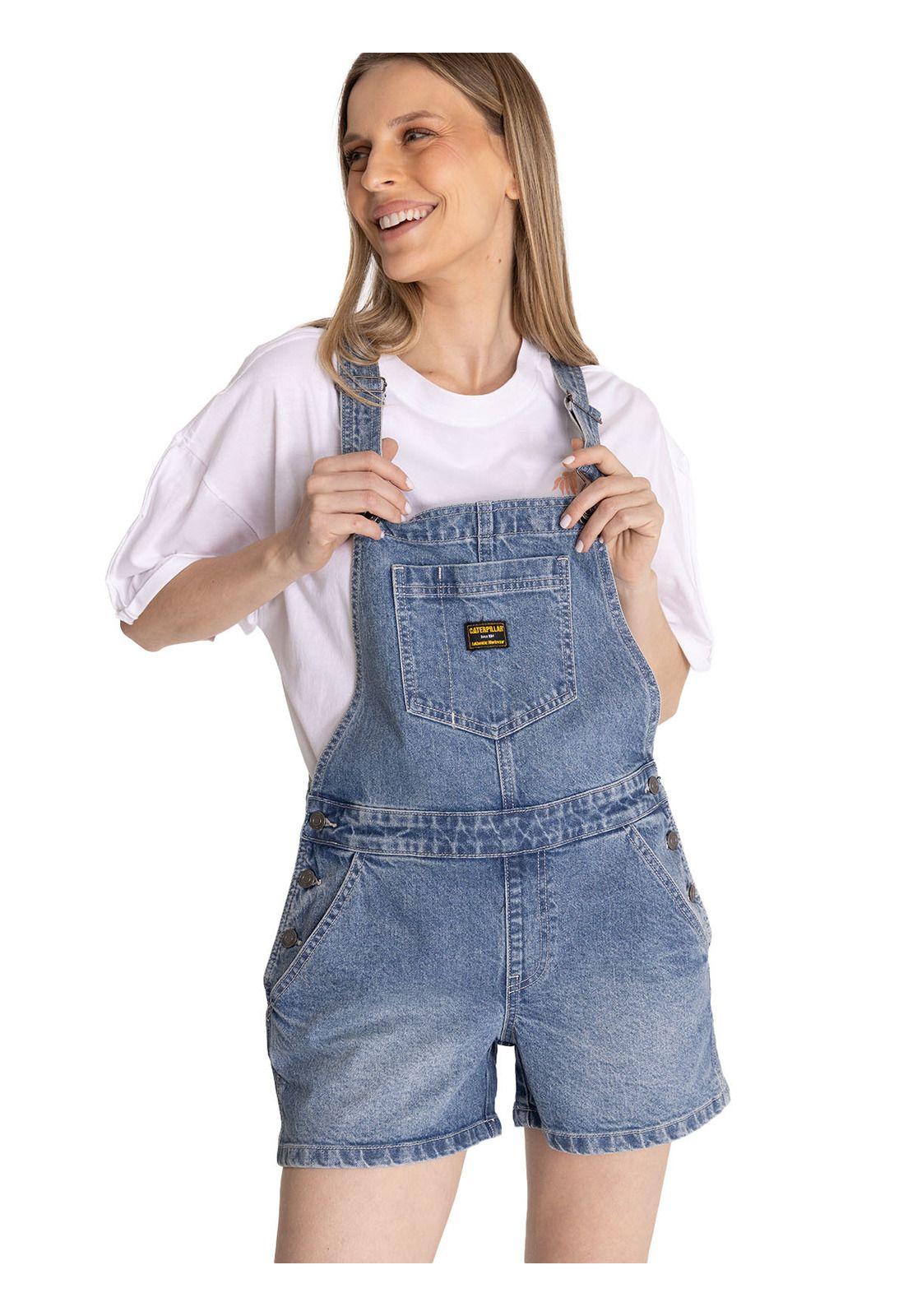 Jardinera Denim Mujer Heritage Azul-3