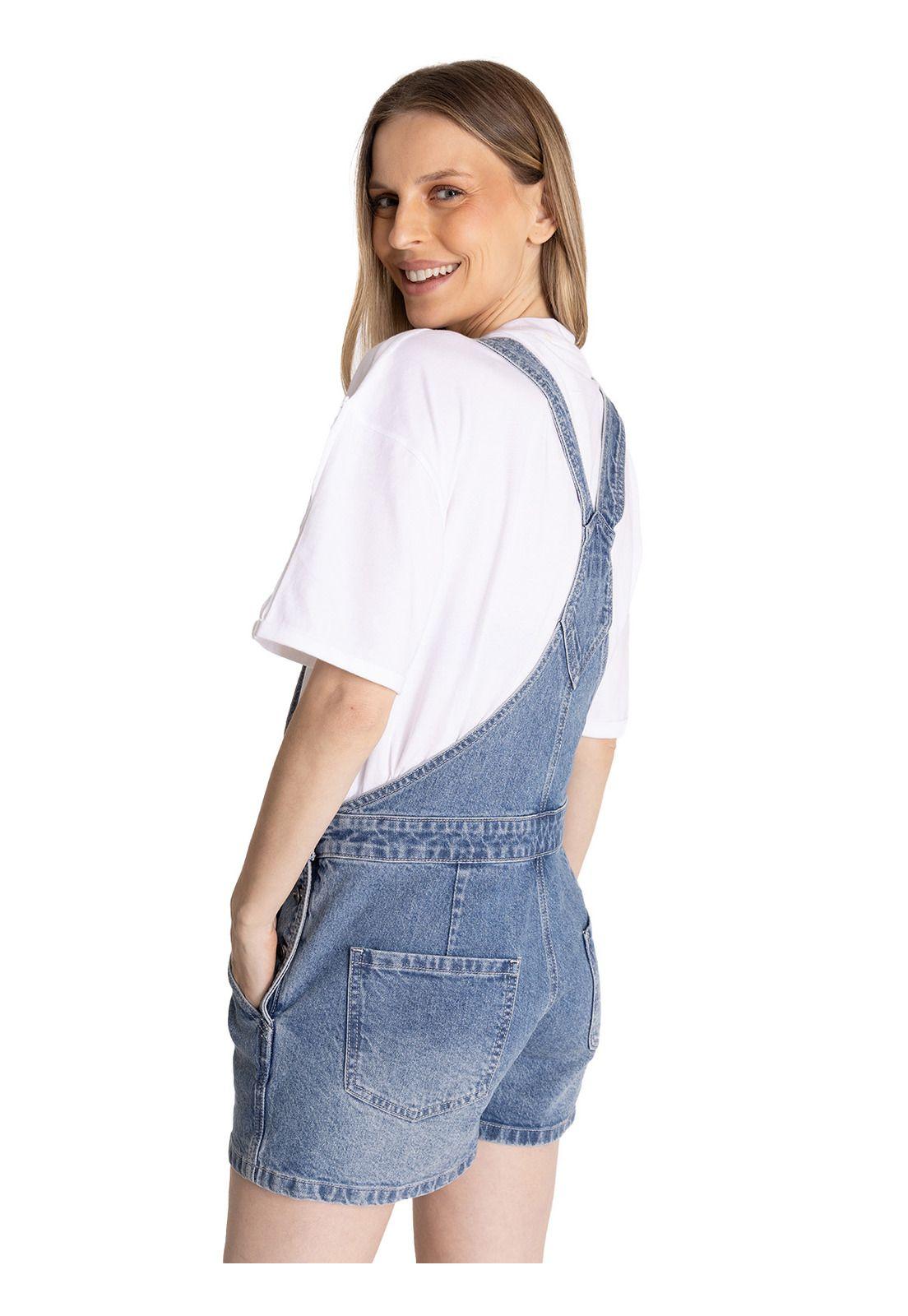 Jardinera Denim Mujer Heritage Azul-4