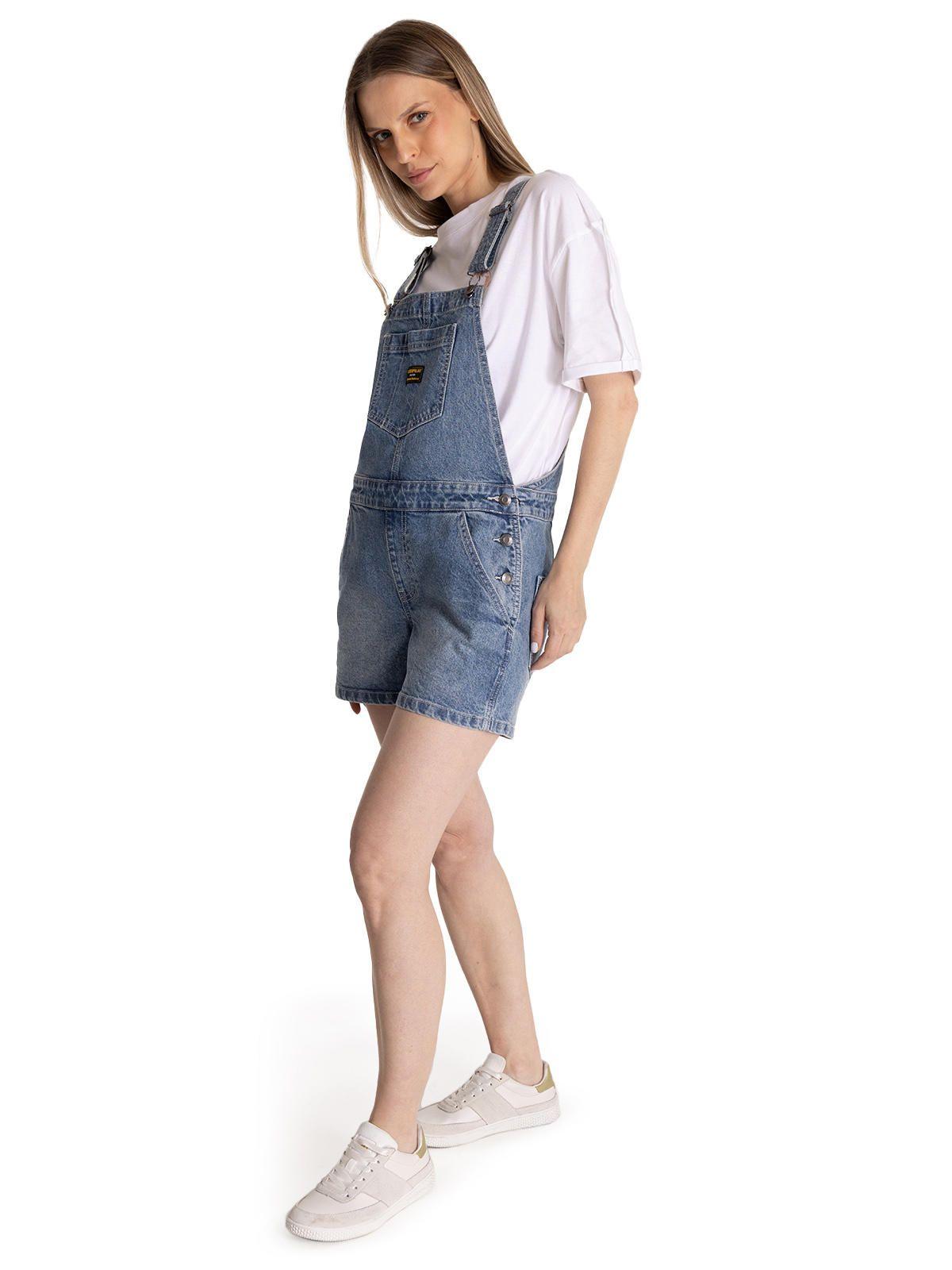 Jardinera Denim Mujer Heritage Azul-1