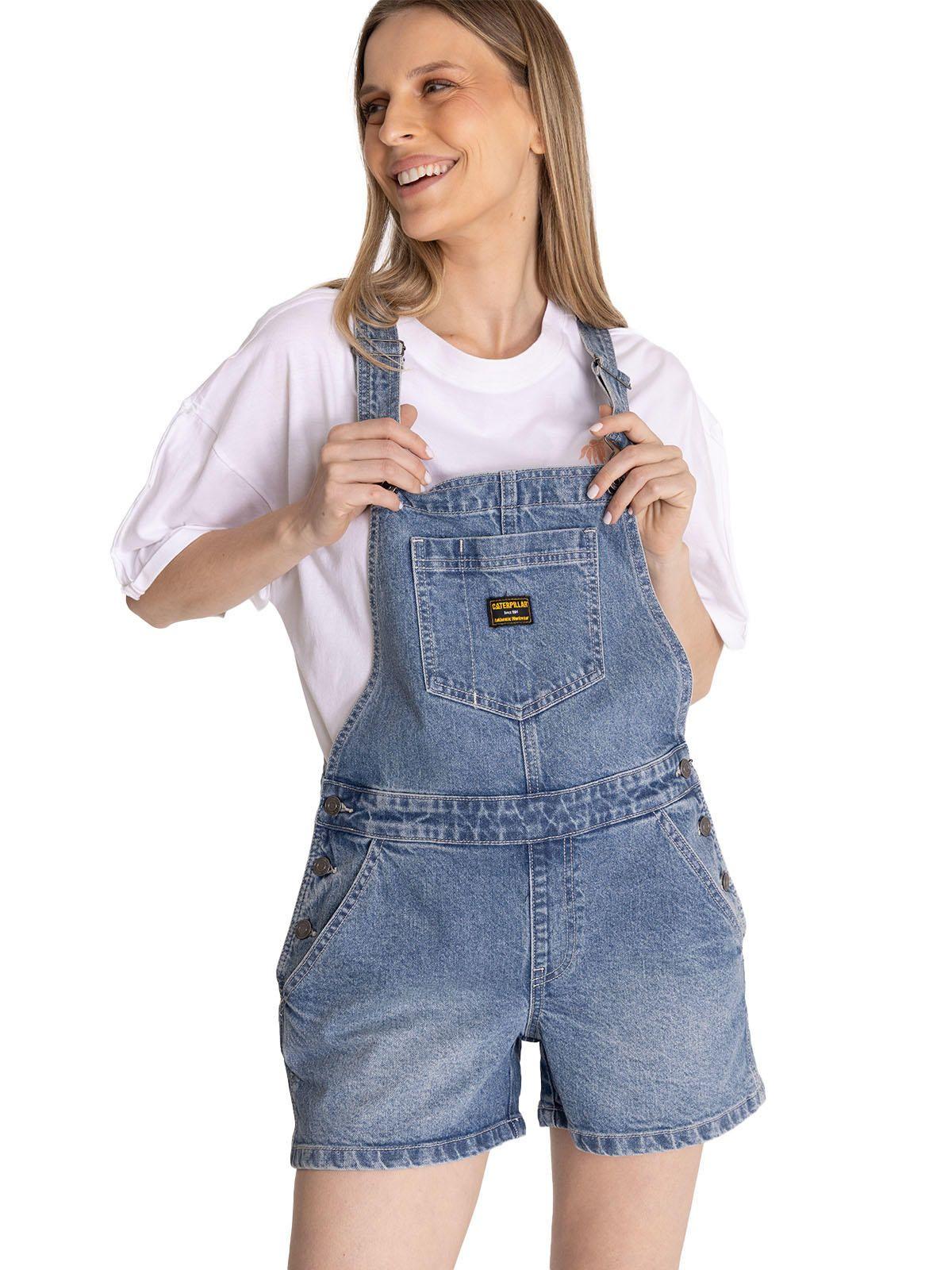 Jardinera Denim Mujer Heritage Azul-3