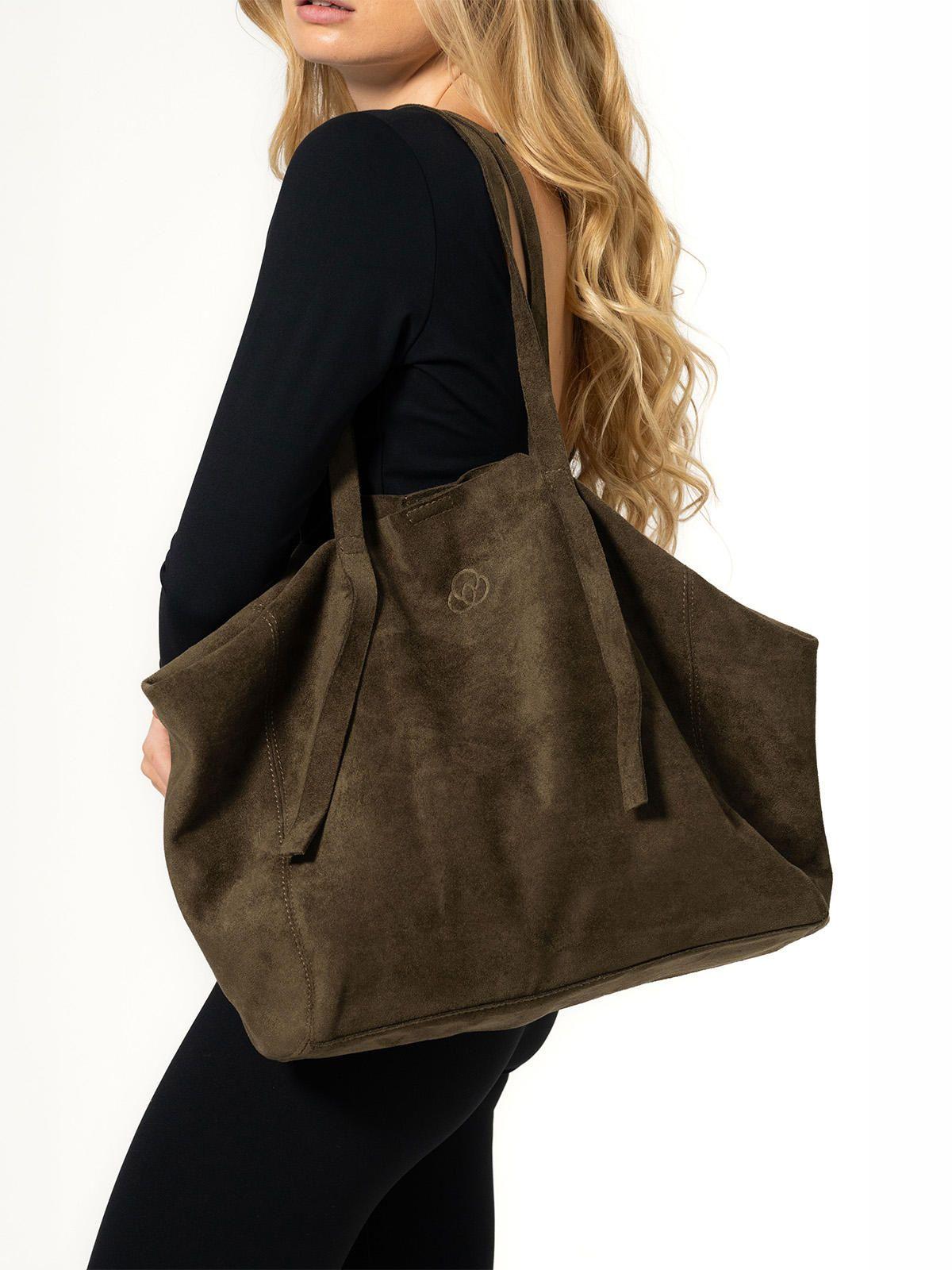 Bolso Mujer Suede Bag Verde-1