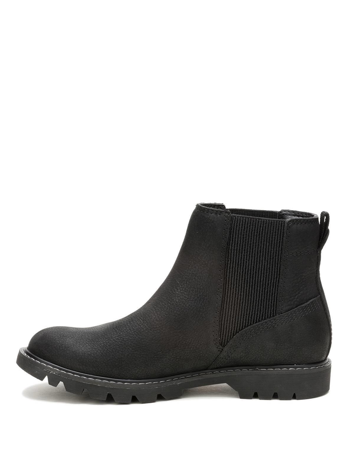 Botin Cuero Mujer Colorado Chelsea Negro-3