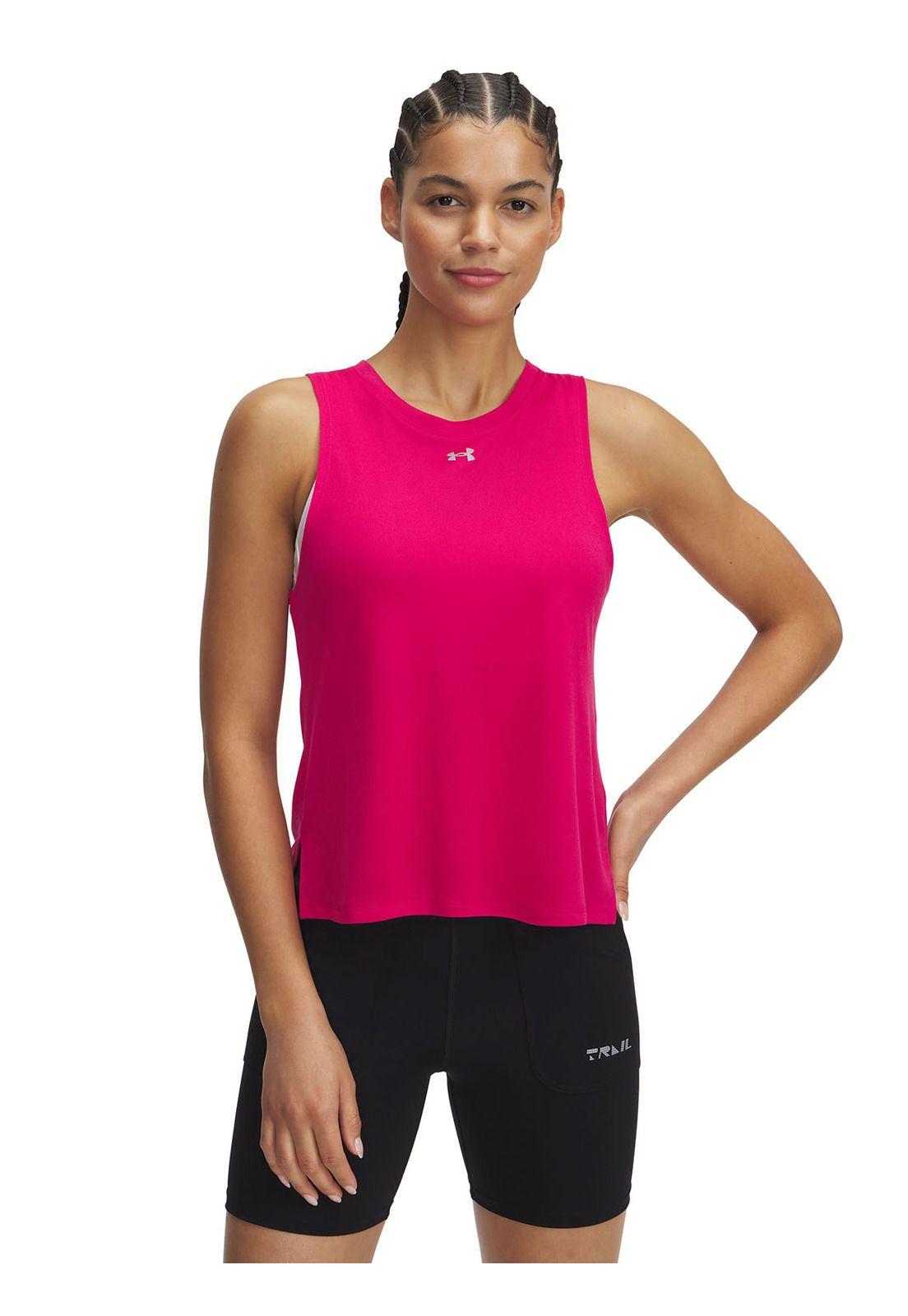 Polera Sin Mangas Ua Trail Run Fucsia Para Mujer-0