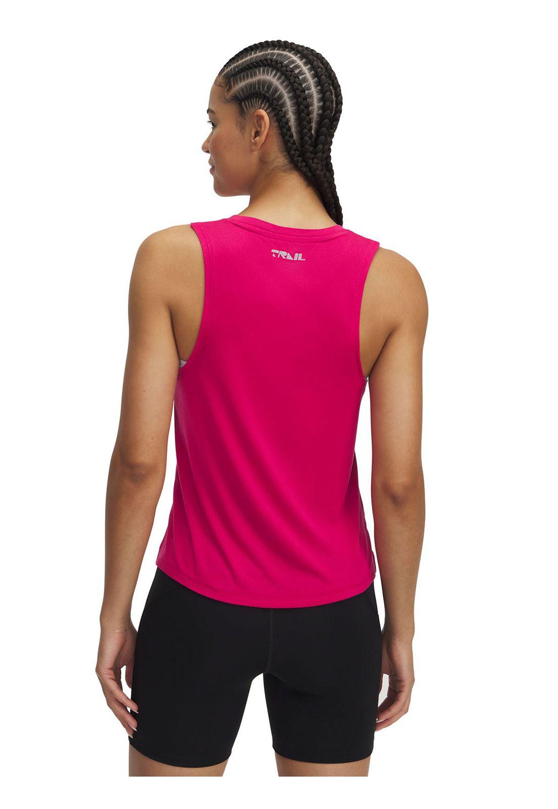 Polera Sin Mangas Ua Trail Run Fucsia Para Mujer-1