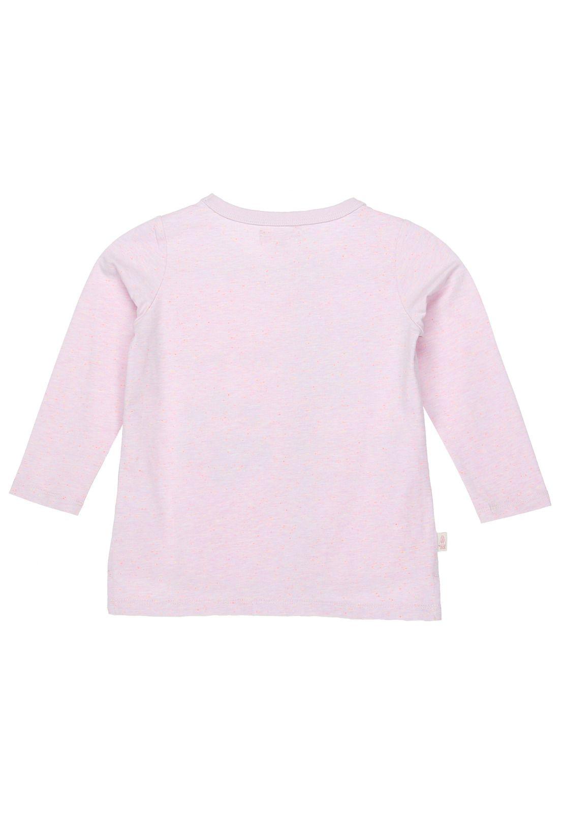 Polera Niña Brillos Rosada-4